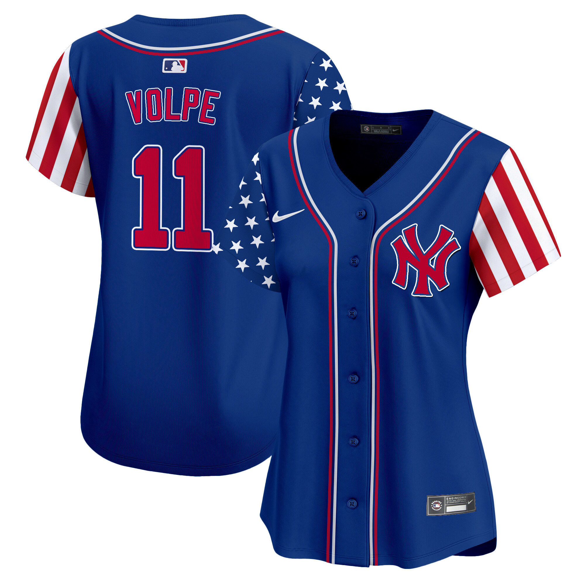 Women's Anthony Volpe New York Yankees 2024 Independence Day Vapor Premier Limited Royal Jersey - All Stitched
