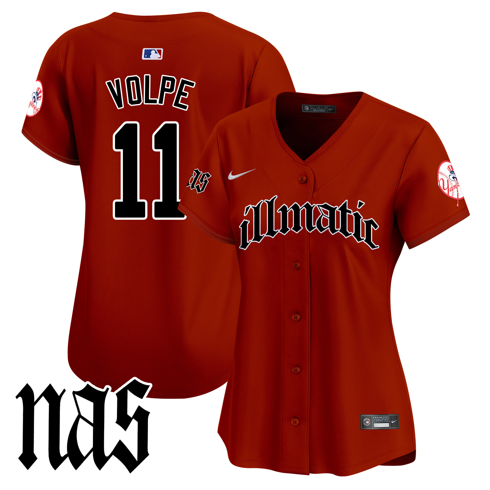 Women's Anthony Volpe New York Yankees Nas Illmatic Vapor Premier Limited Illmatic Jersey - All Stitched