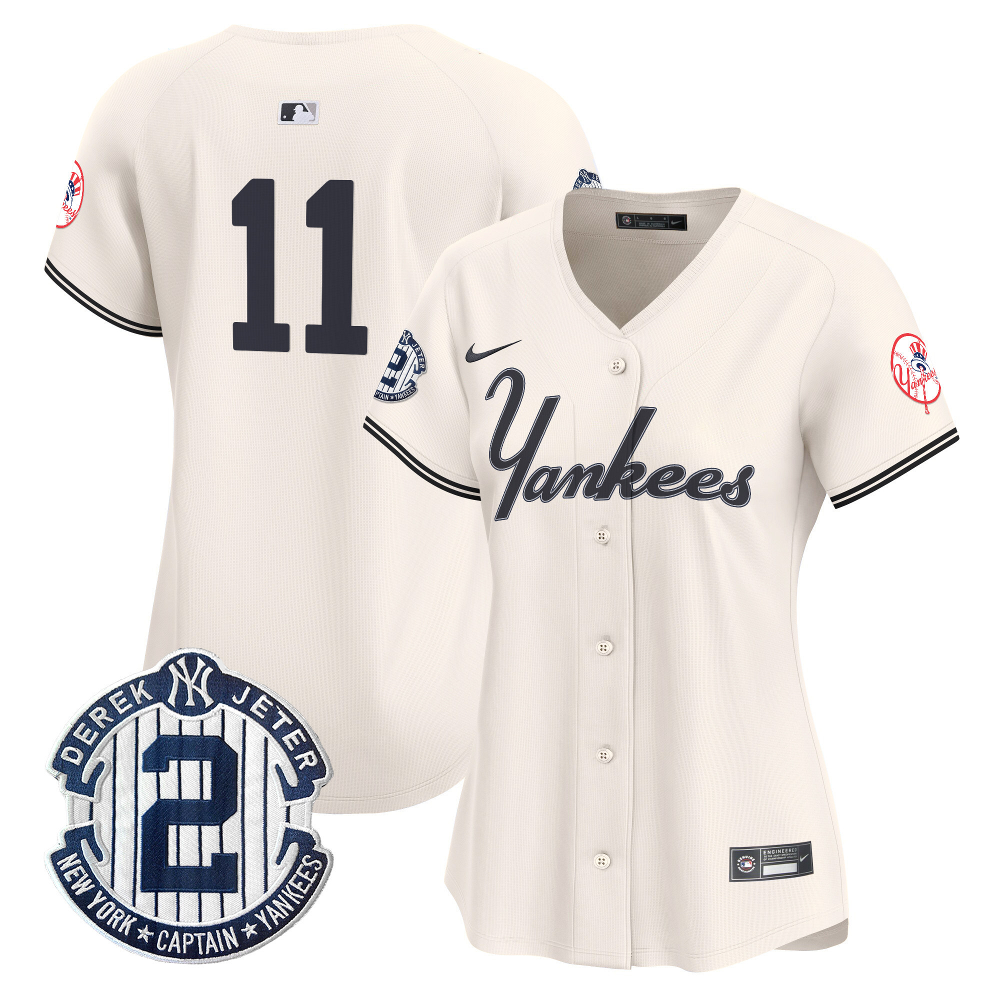 Women's Anthony Volpe New York Yankees Throwback Vapor Premier Limited Cream Jersey V2 - All Stitched