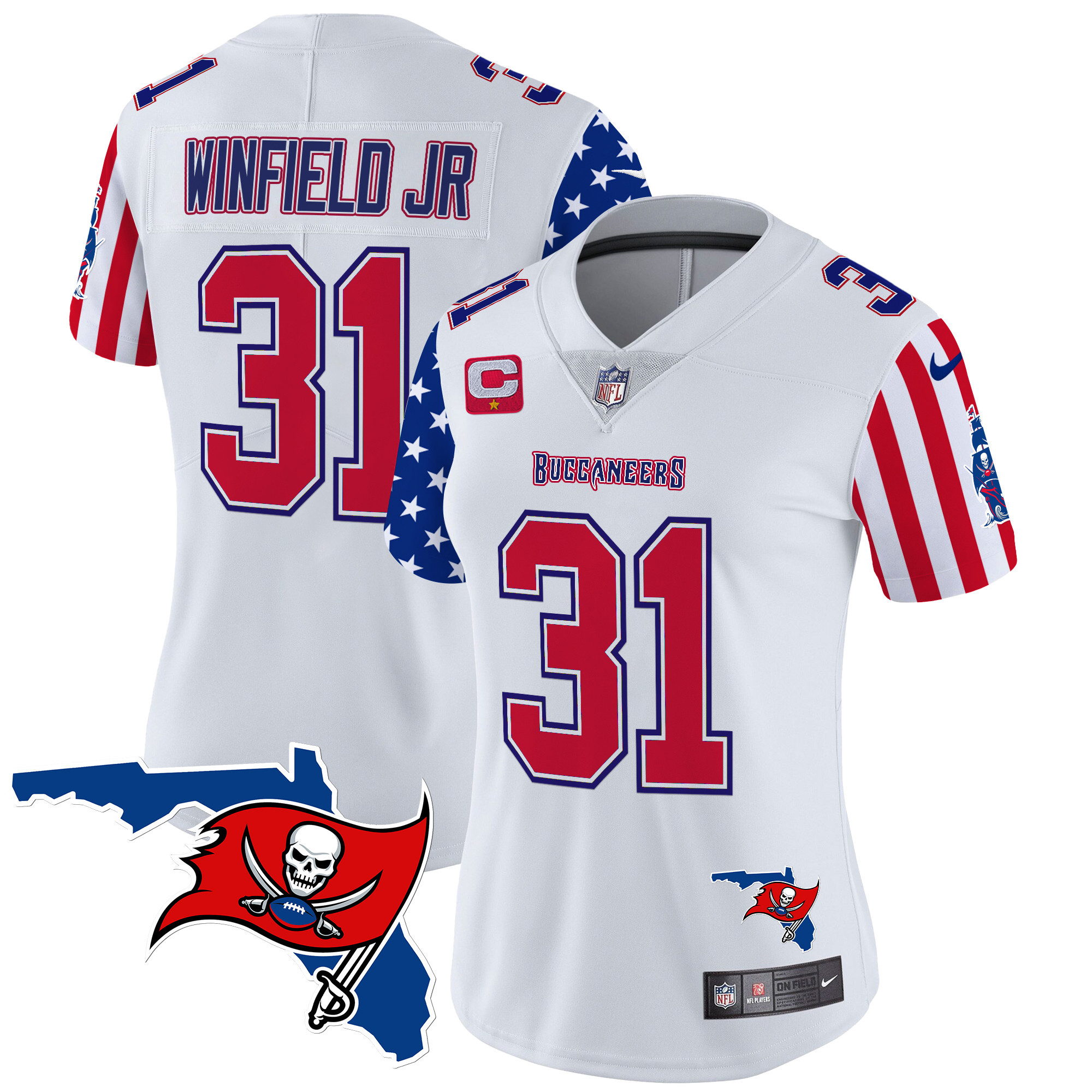 Women's Antoine Winfield Jr. Tampa Bay Buccaneers American Style Vapor Limited White Jersey - All Stitched