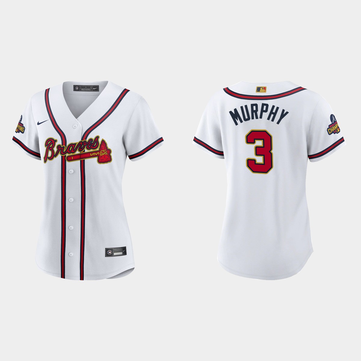 Women's Atlanta Braves Dale Murphy 2022 Gold Program White Jersey