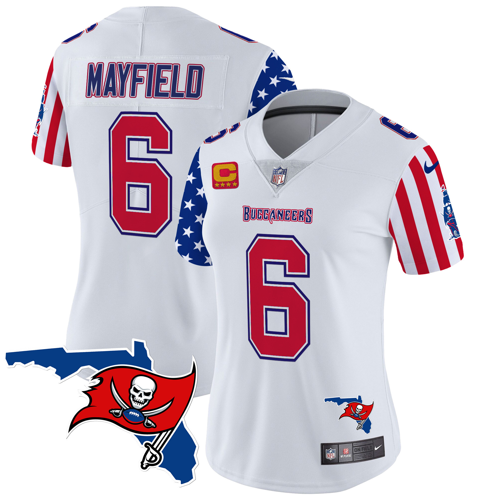 Women's Baker Mayfield Tampa Bay Buccaneers American Style Vapor Limited White Jersey - All Stitched