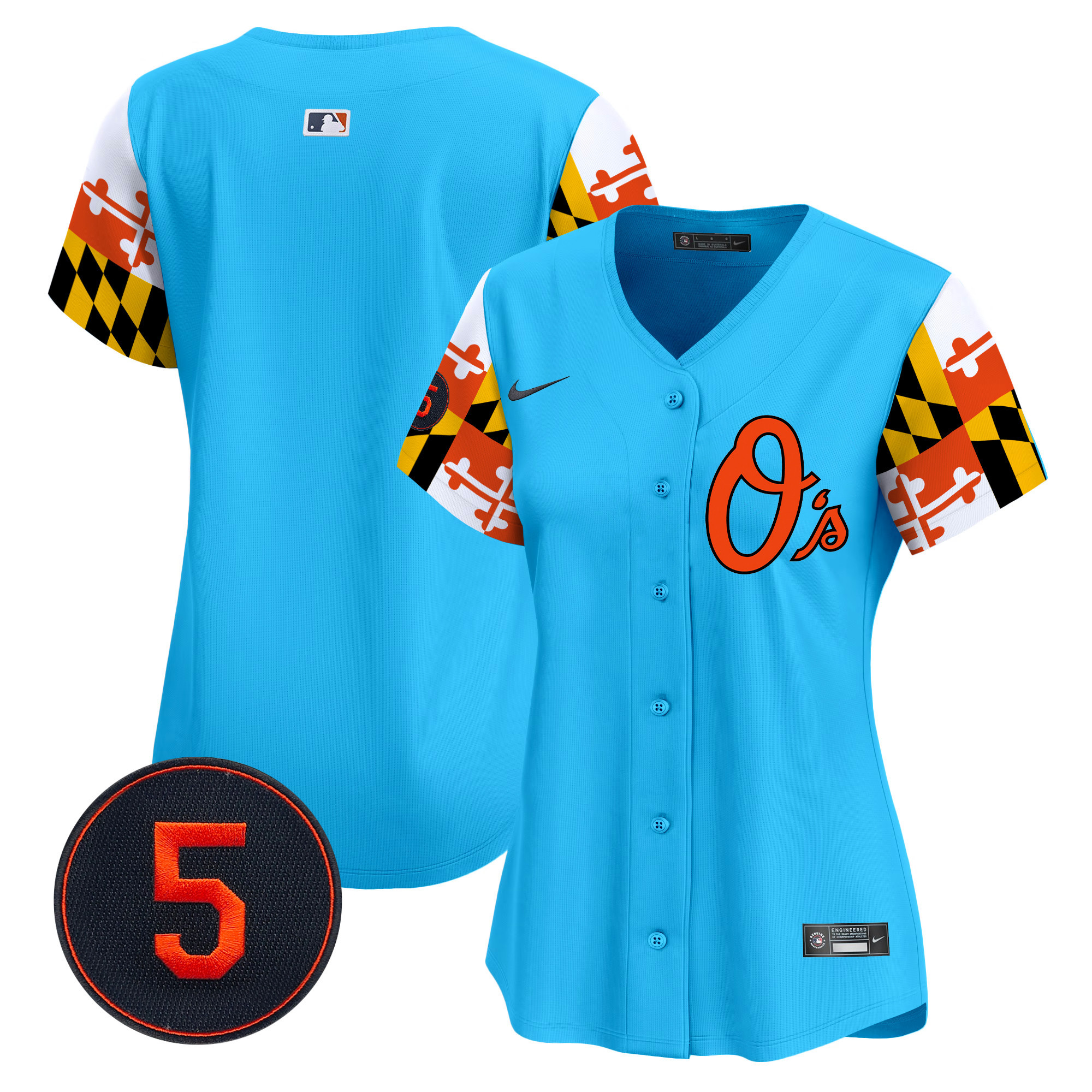 Women's Baltimore Orioles Robinson Patch Vapor Premier Limited Light Blue Jersey V5 - All Stitched