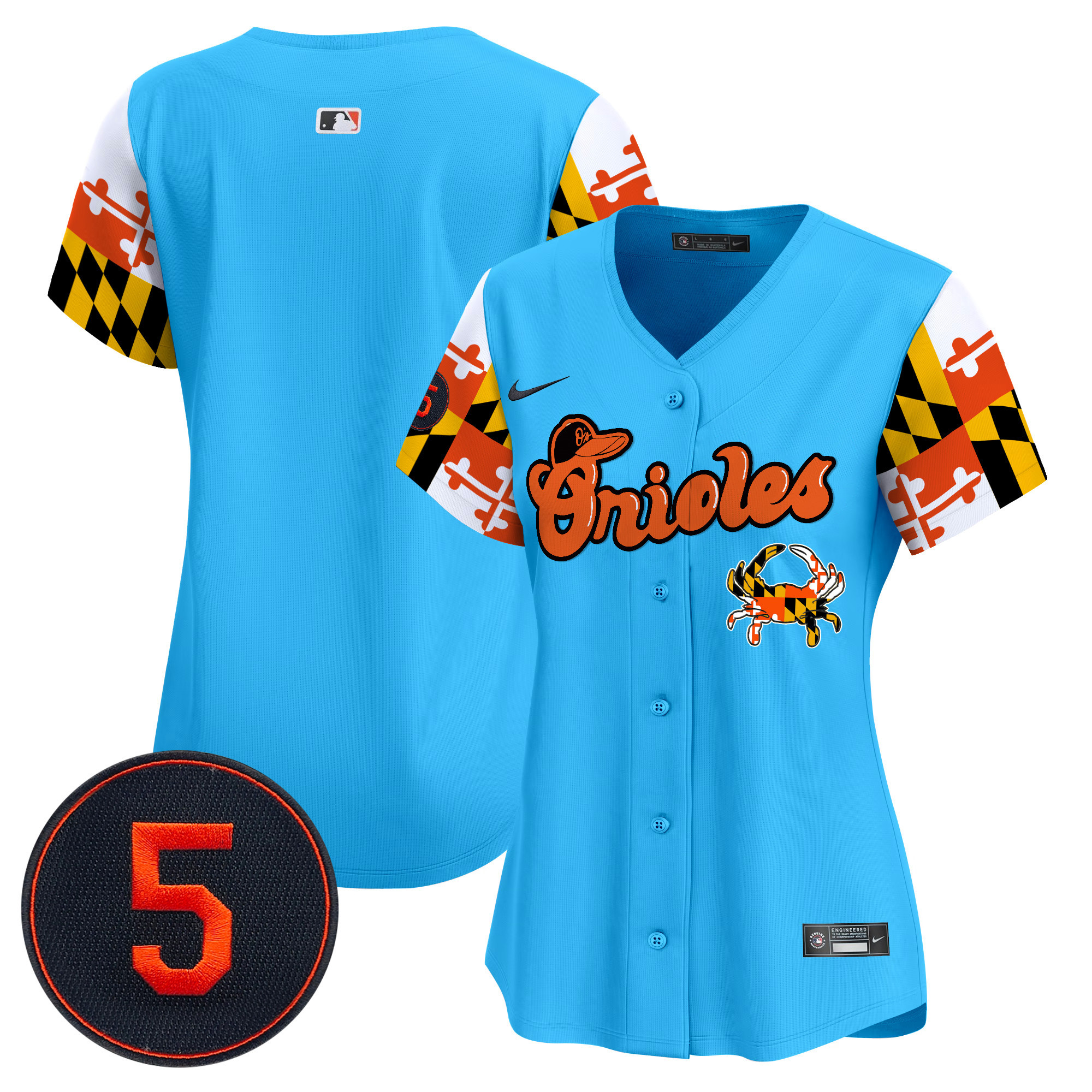 Women's Baltimore Orioles Robinson Patch Vapor Premier Limited Light Blue Jersey V7 - All Stitched