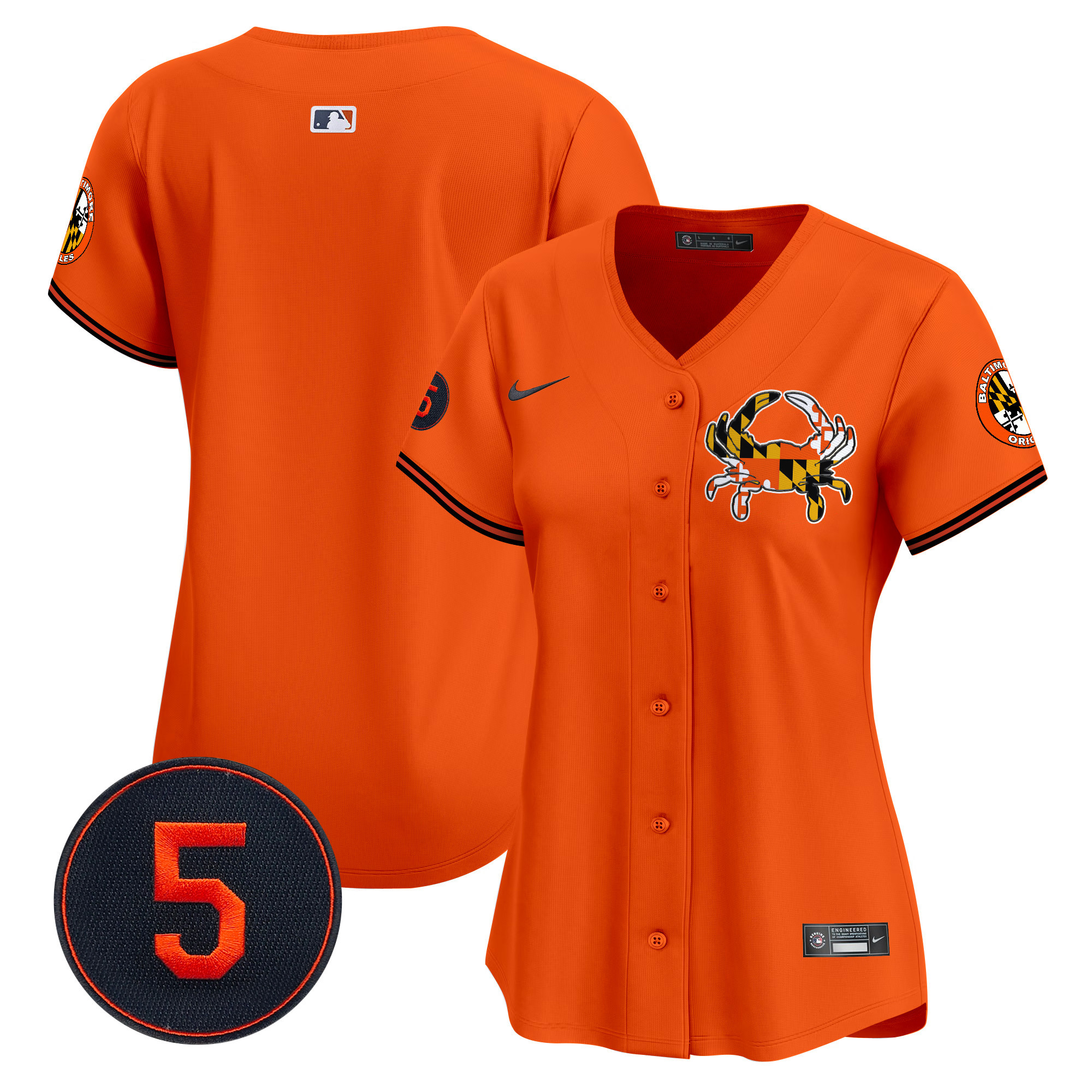 Women's Baltimore Orioles Robinson Patch Vapor Premier Limited Orange Jersey V3 - All Stitched