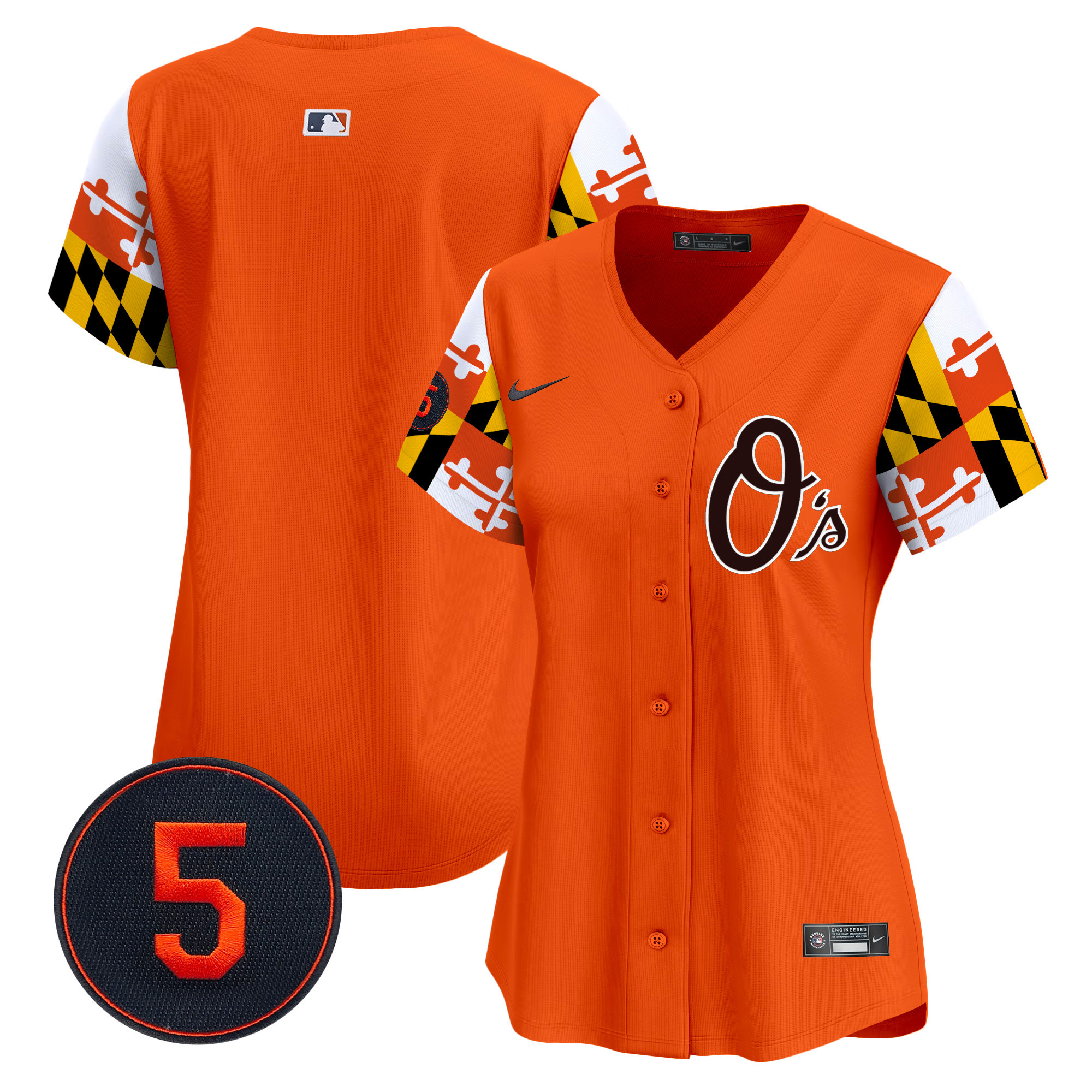 Women's Baltimore Orioles Robinson Patch Vapor Premier Limited Orange Jersey V5 - All Stitched