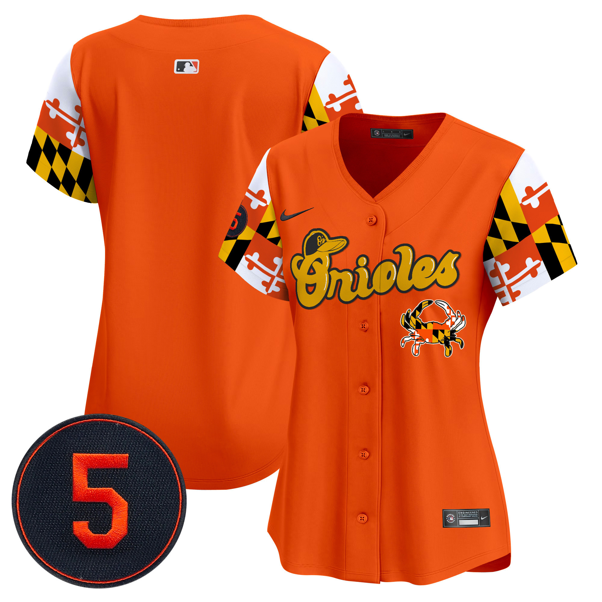 Women's Baltimore Orioles Robinson Patch Vapor Premier Limited Orange Jersey V7 - All Stitched