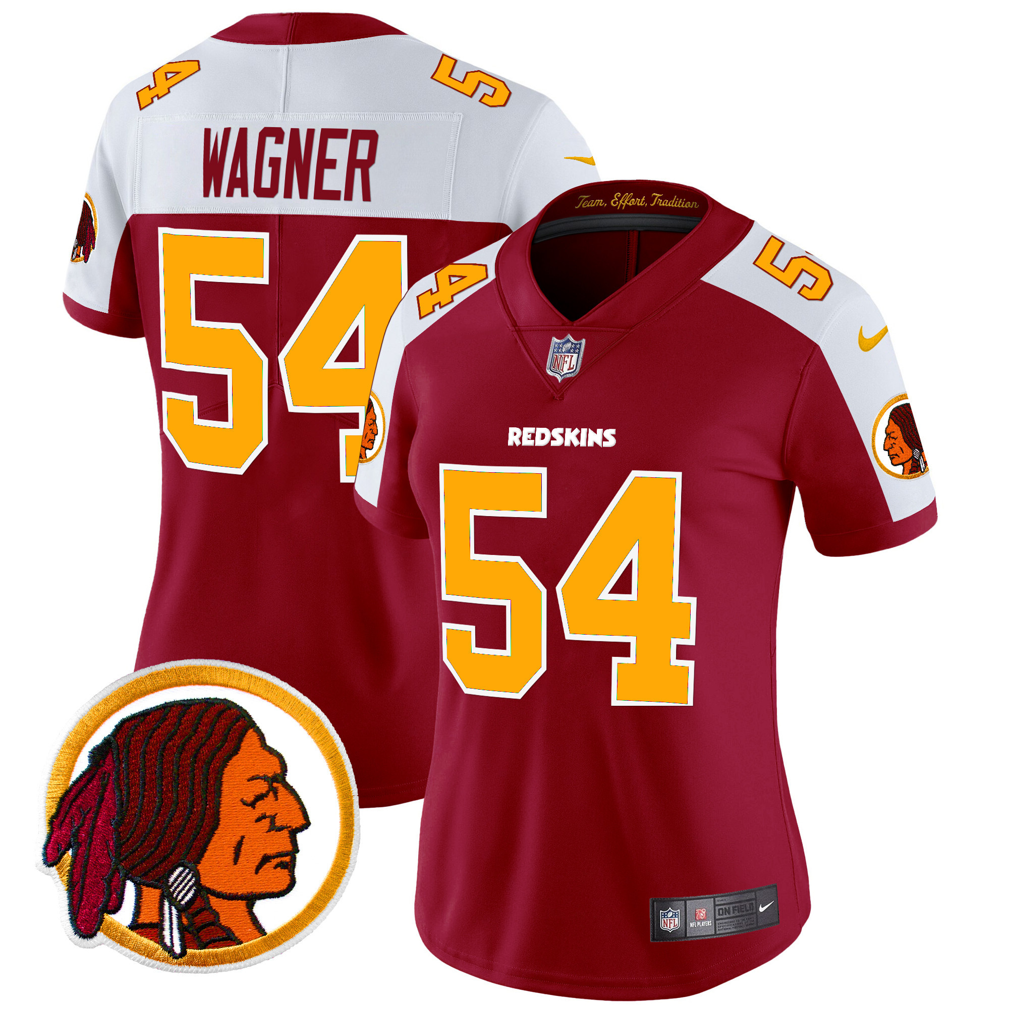 Women's Bobby Wagner Washington Redskins Throwback Vapor Limited Burgundy Alternate Jersey V2 - All Stitched