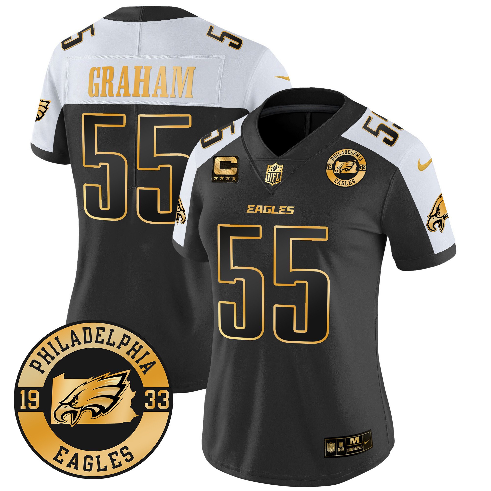 Women's Brandon Graham Philadelphia Eagles 2024 Gold Vapor Limited Alternate Jersey - All Stitched
