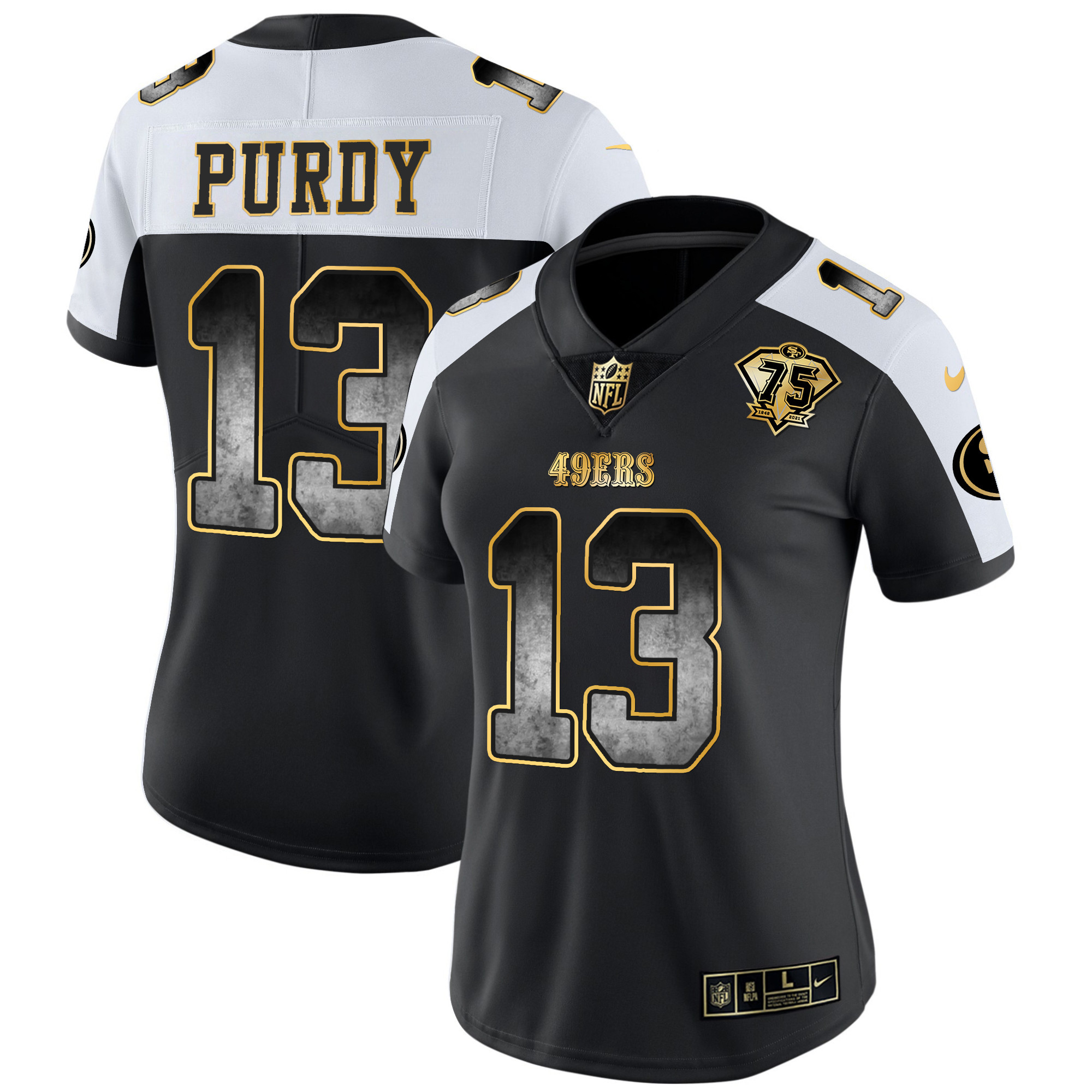 Women's Brock Purdy San Francisco 49ers Arch Smoke Vapor Alternate Jersey - All Stitched