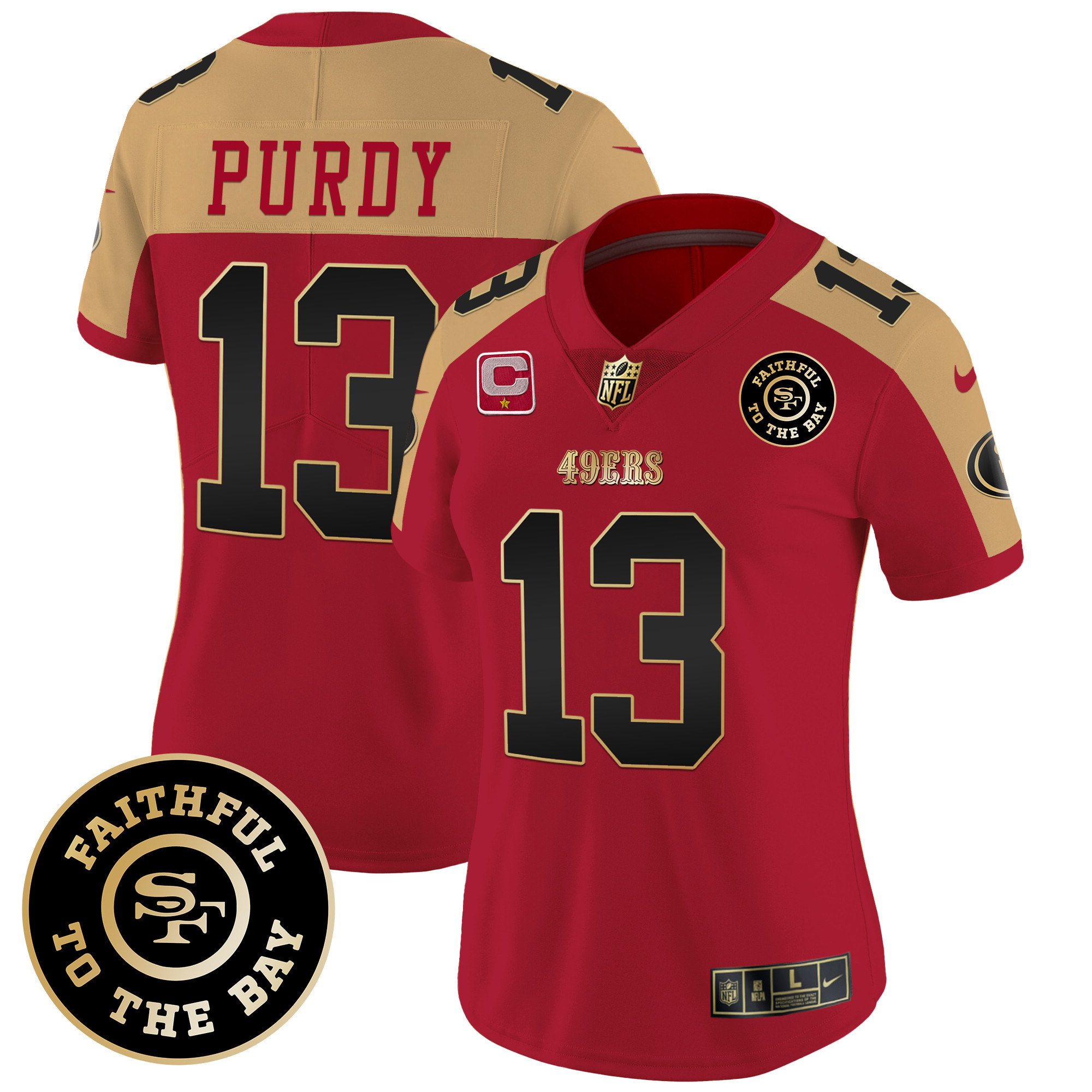 Women's Brock Purdy San Francisco 49ers Faithful To The Bay Patch Vapor Limited Alternate Jersey V7 - All Stitched