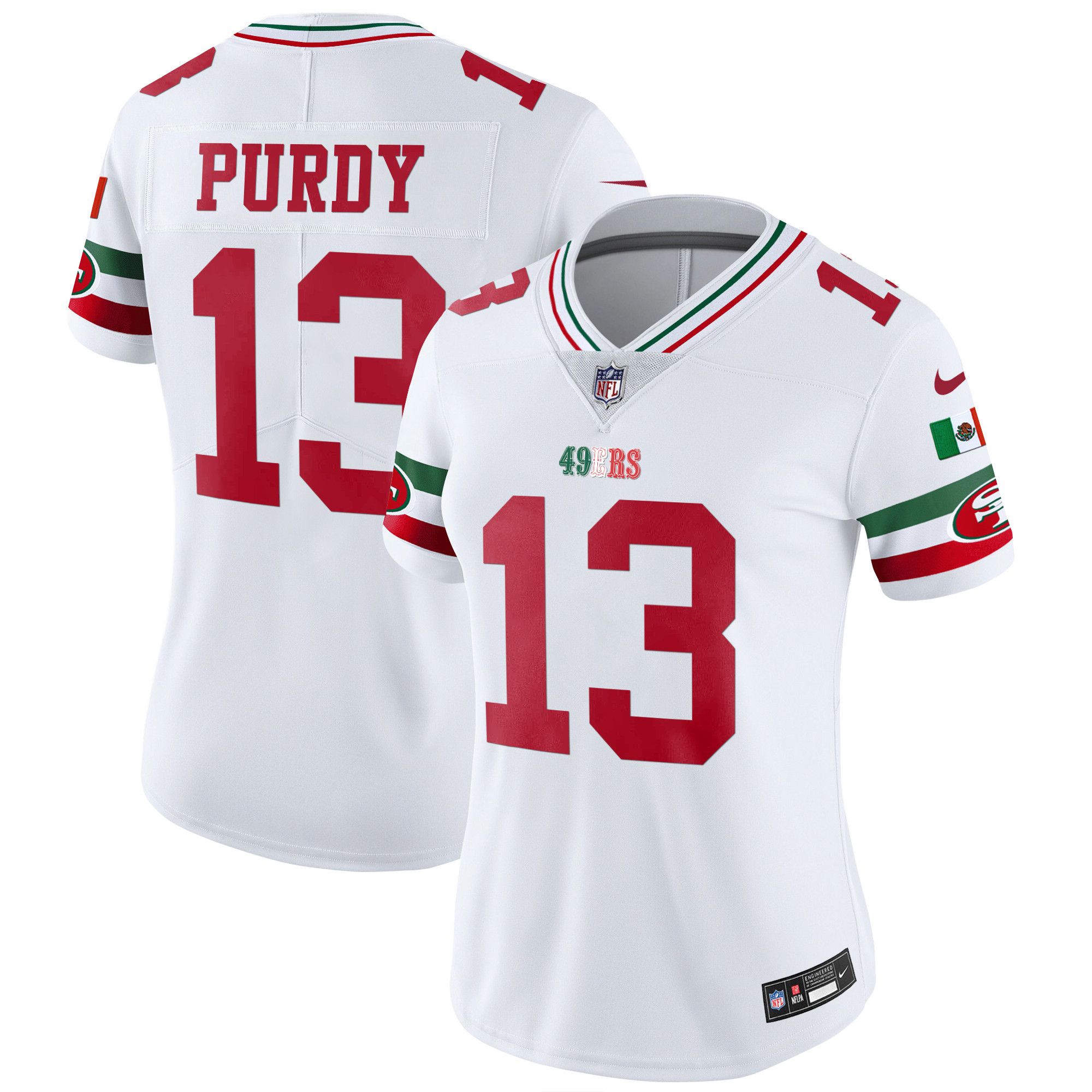 Women's Brock Purdy San Francisco 49ers Mexico Vapor White Jersey V2 - All Stitched