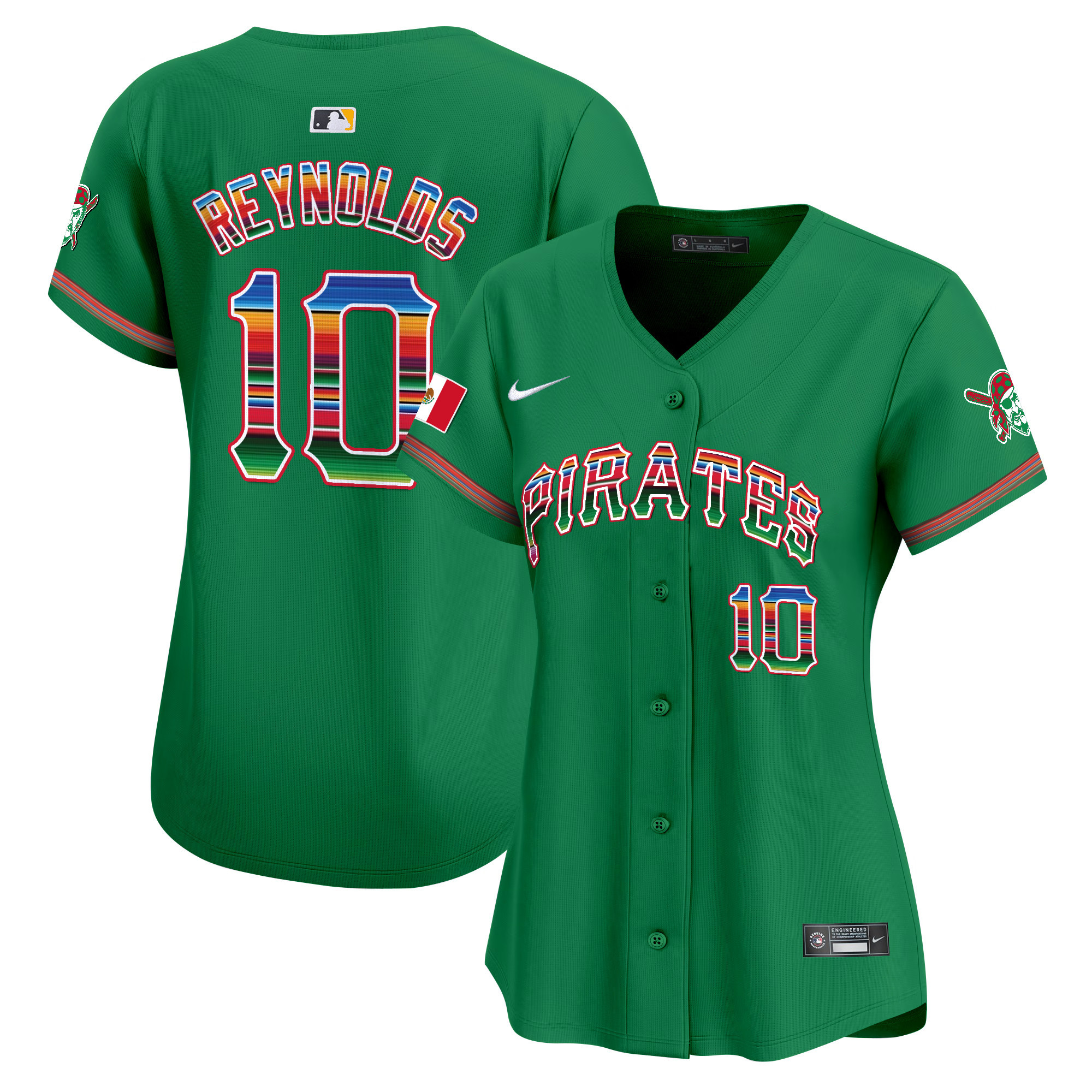 Women's Bryan Reynolds Pittsburgh Pirates Mexico Vapor Premier Limited Green Jersey - All Stitched
