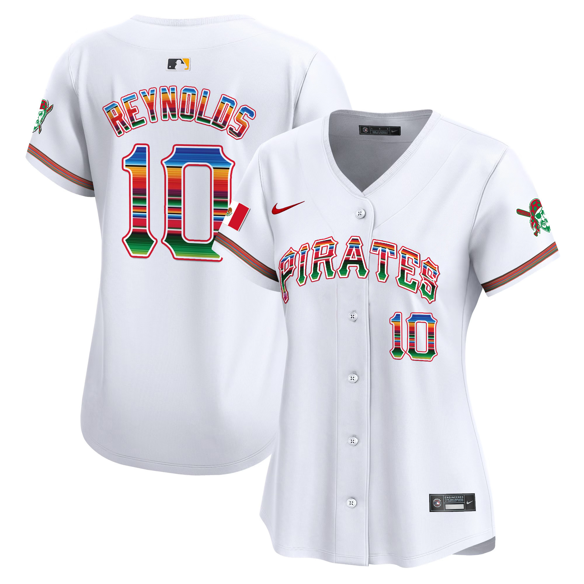 Women's Bryan Reynolds Pittsburgh Pirates Mexico Vapor Premier Limited White Jersey - All Stitched