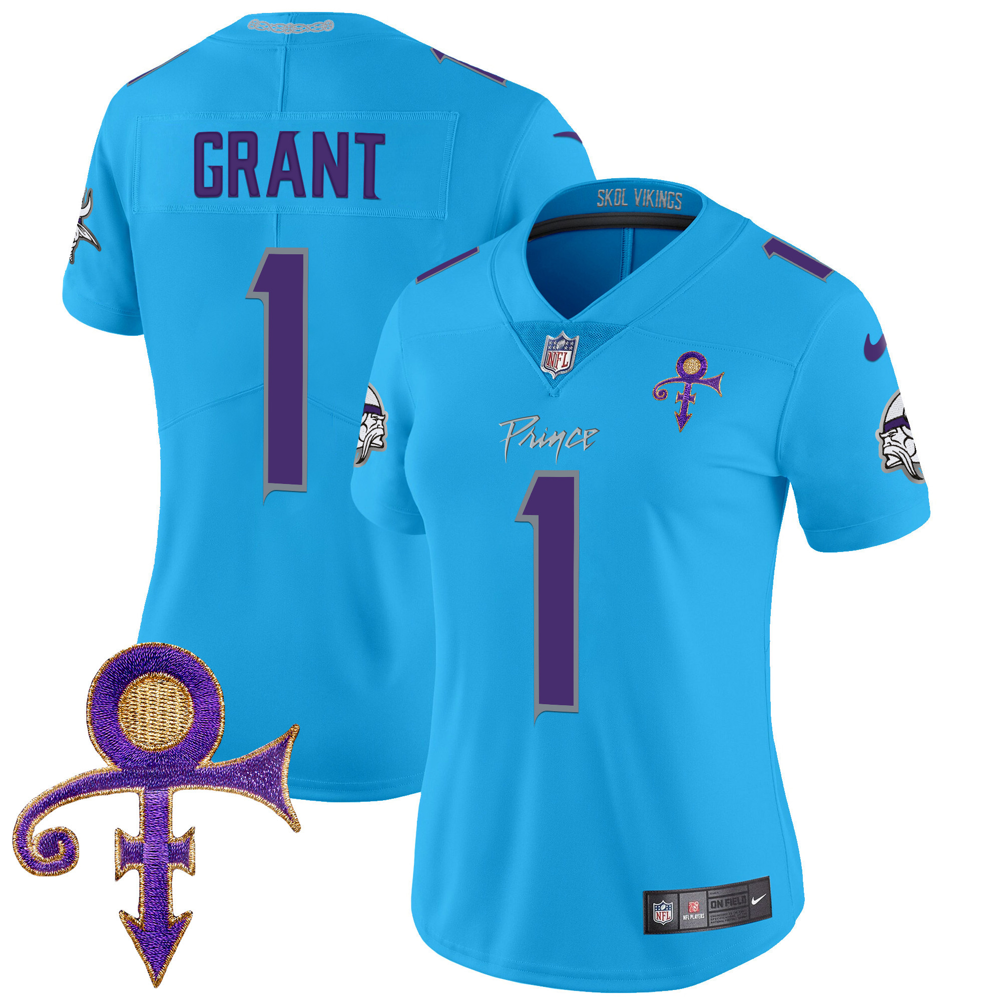 Women's Bud Grant Minnesota Vikings 2024 Prince Vapor Limited Light Blue Jersey - All Stitched