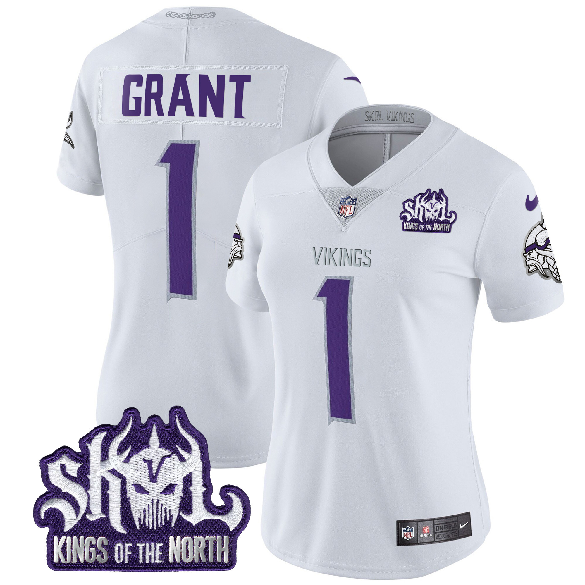 Women's Bud Grant Minnesota Vikings Kings Of The North Patch Vapor Limited Winter Warrior Jersey - All Stitched