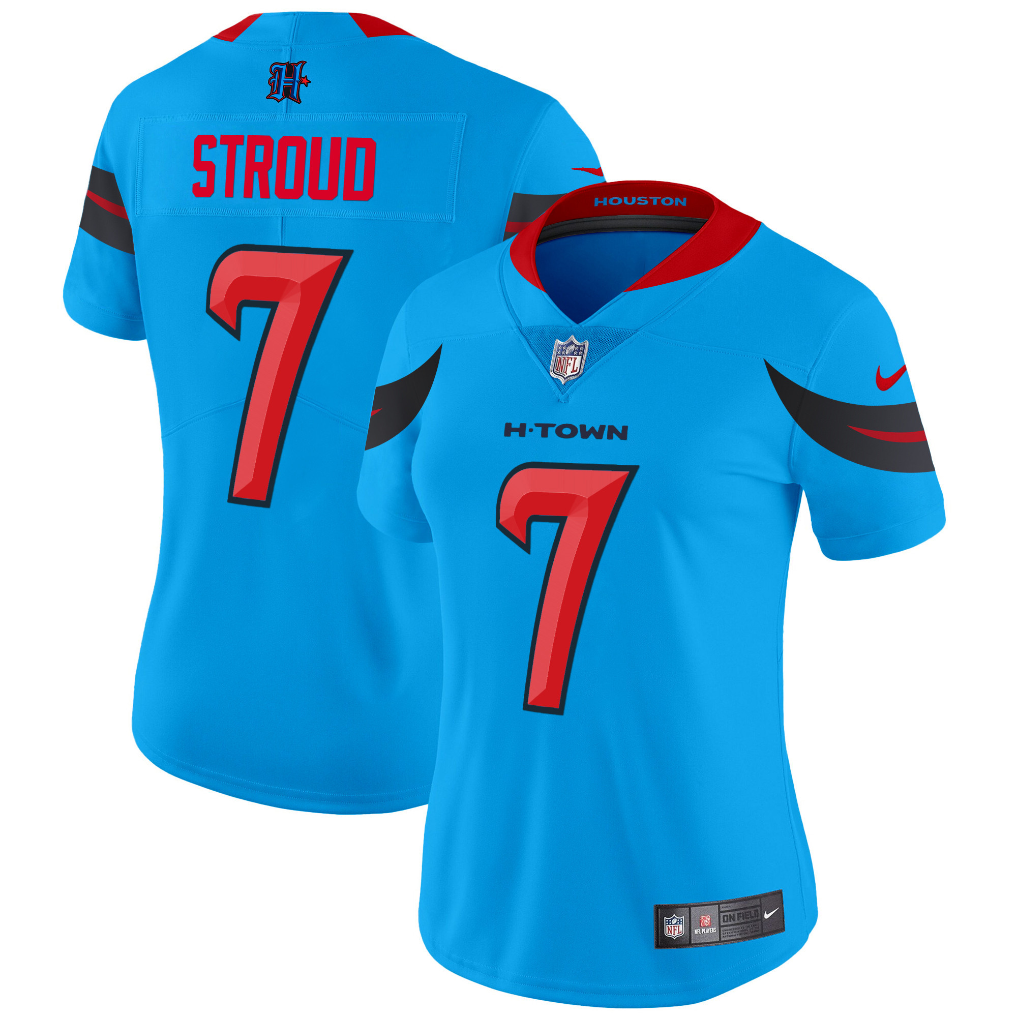 Women's C.J. Stroud Houston Texans 2024 Vapor Limited Blue Jersey V3 - All Stitched