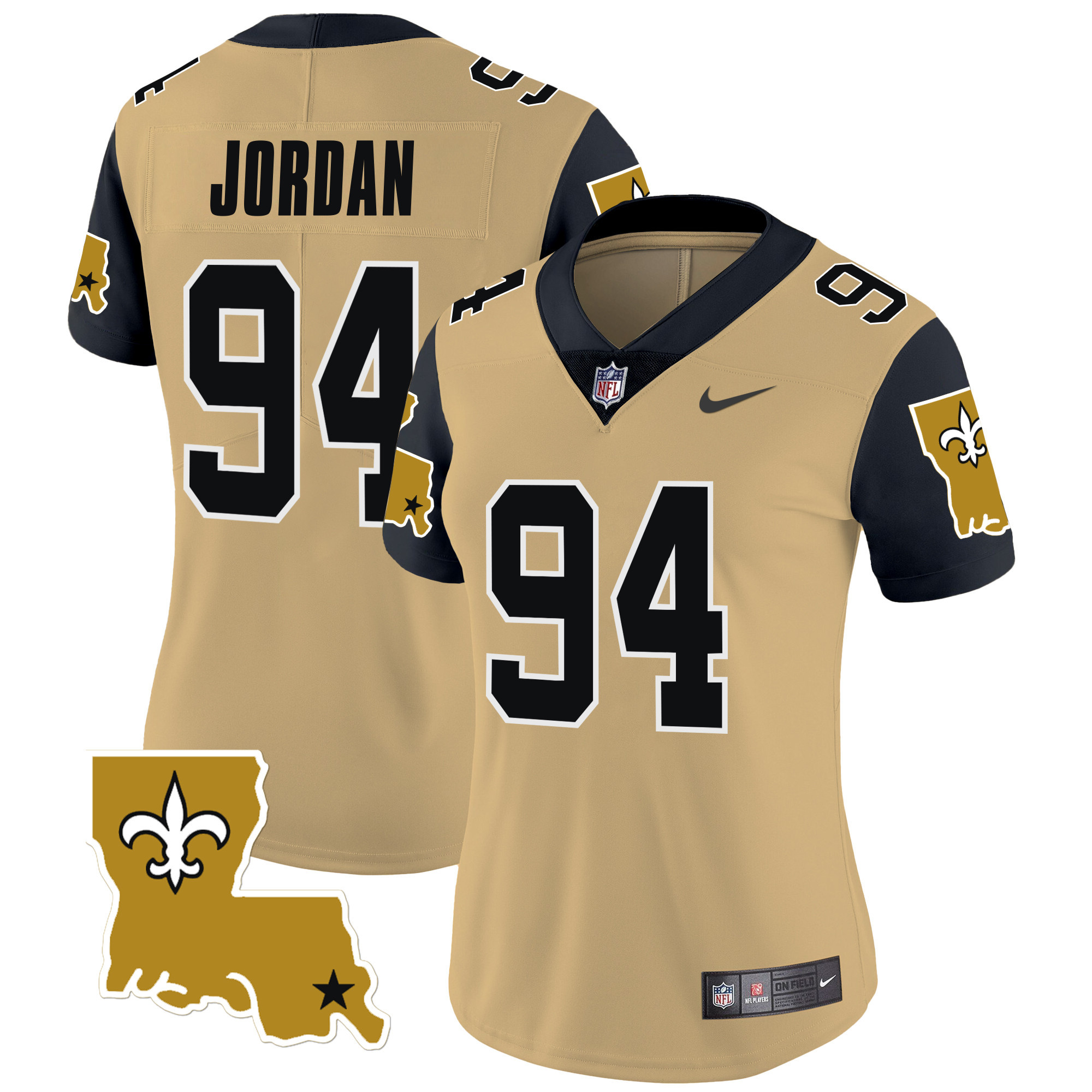 Women's Cameron Jordan New Orleans Saints 1987 Legacy Vapor Limited Gold Jersey V2 - All Stitched