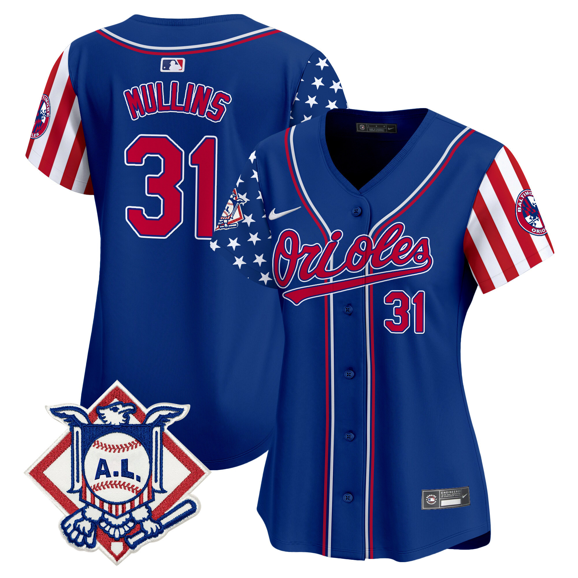 Women's Cedric Mullins Baltimore Orioles 2024 Fourth of July Vapor Premier Limited Royal Jersey - All Stitched