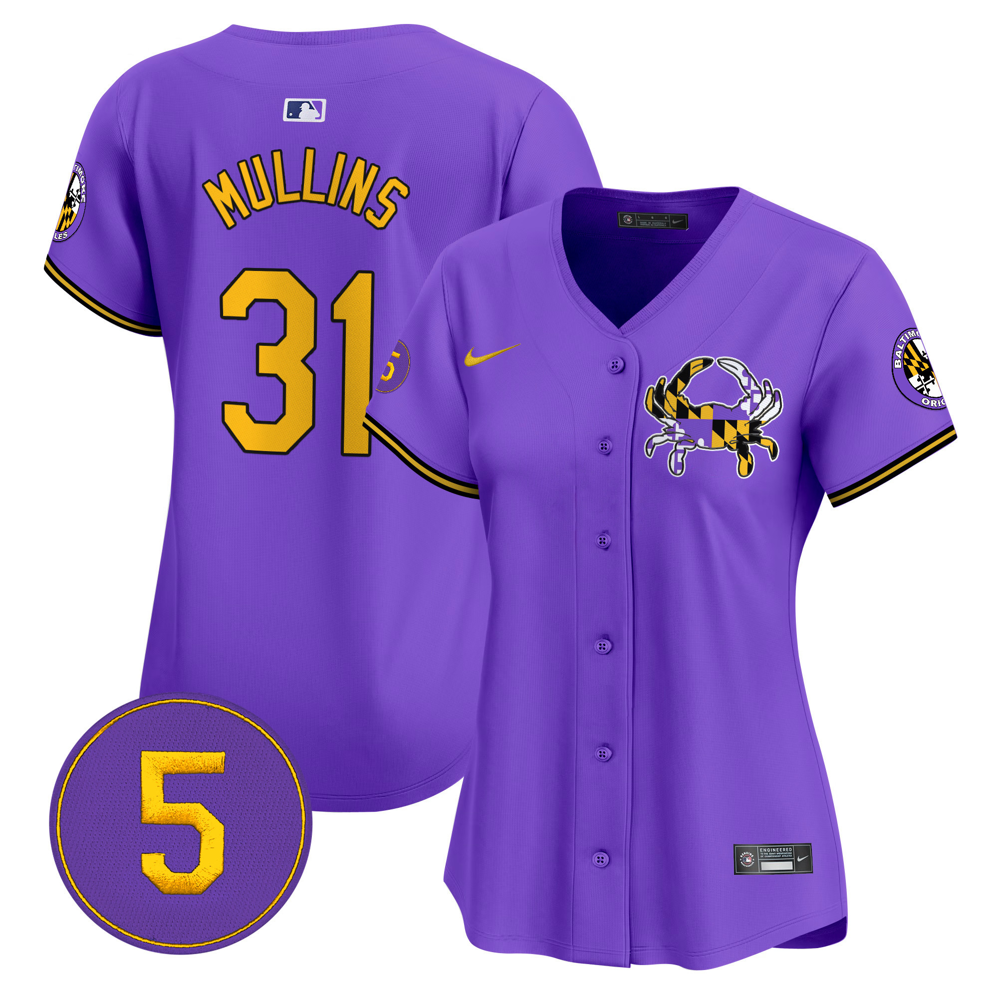Women's Cedric Mullins Baltimore Orioles Purple Vapor Premier Limited Purple Jersey - All Stitched