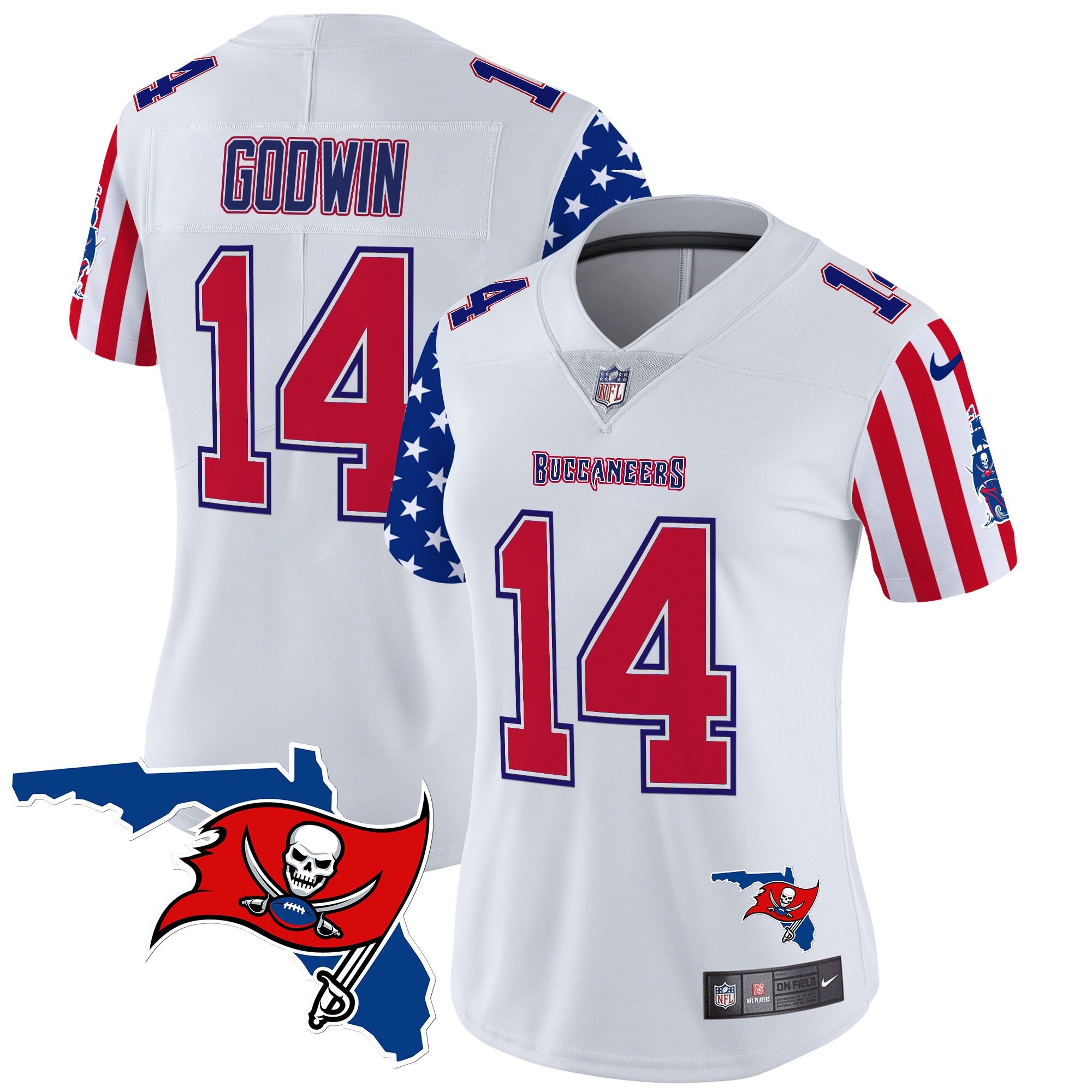Women's Chris Godwin Tampa Bay Buccaneers American Style Vapor Limited White Jersey - All Stitched