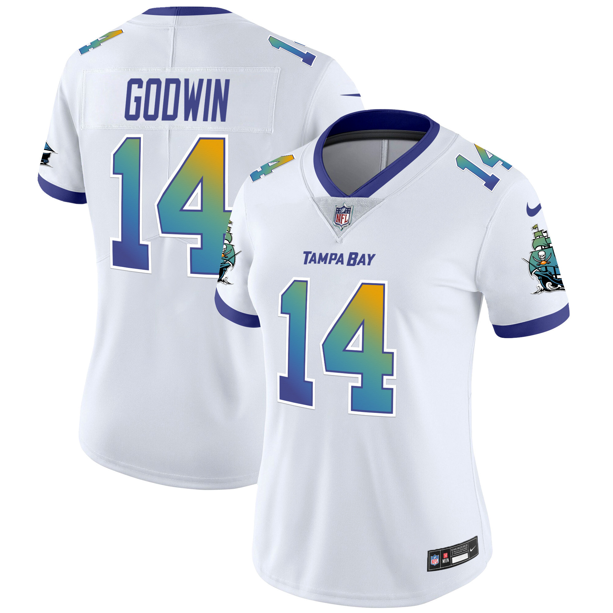 Women's Chris Godwin Tampa Bay Buccaneers "Tampa City" Vapor Limited White Jersey - All Stitched