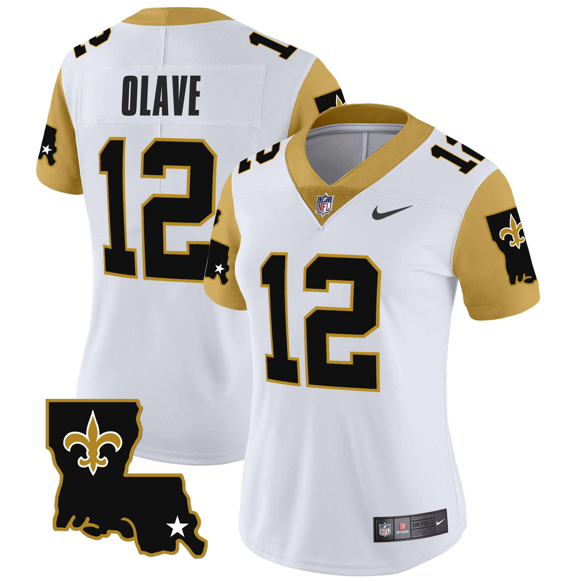 Women's Chris Olave New Orleans Saints 1987 Legacy Vapor Limited White Jersey V2 - All Stitched
