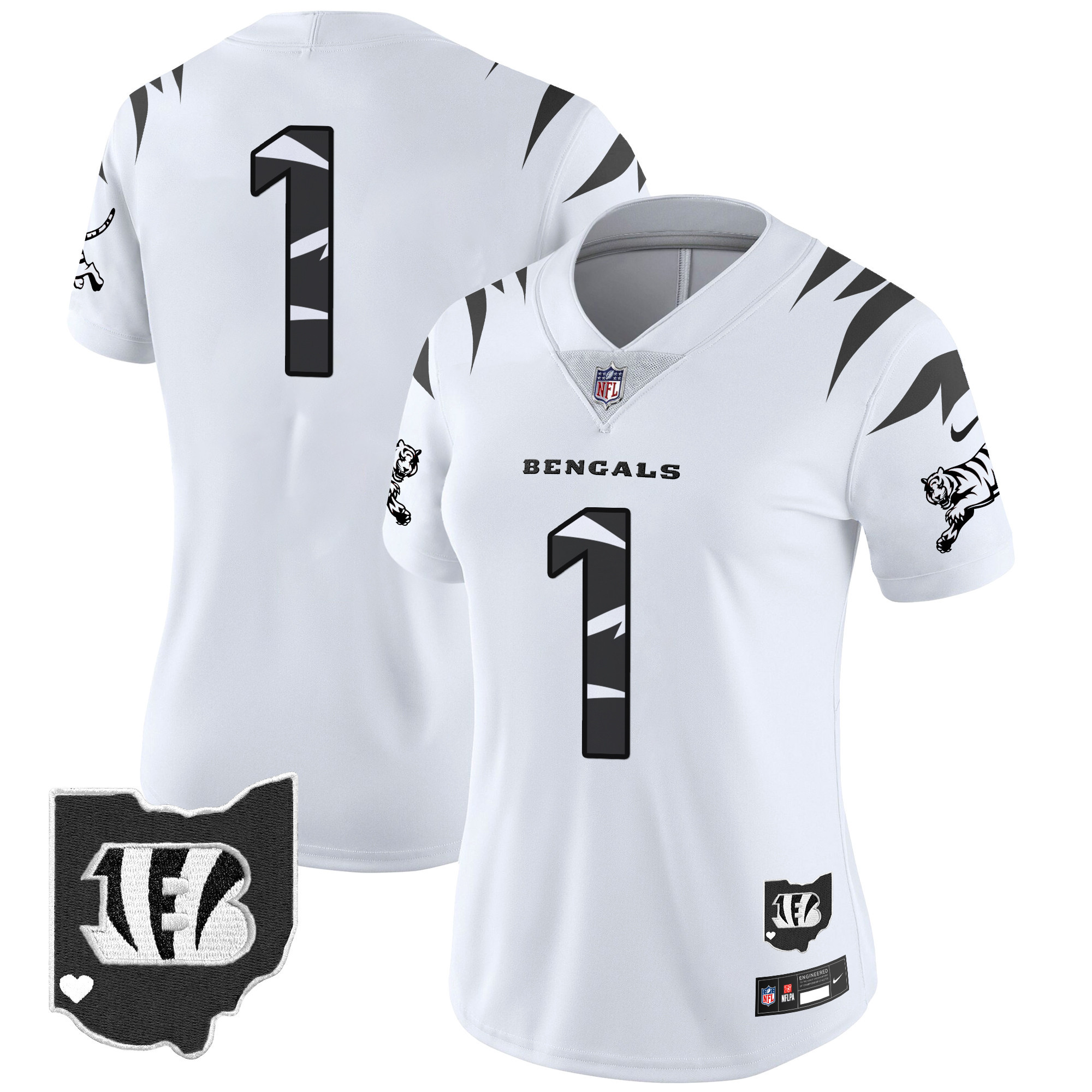 Women's Cincinnati Bengals Special Vapor Limited  White Limited Jersey - All Stitched