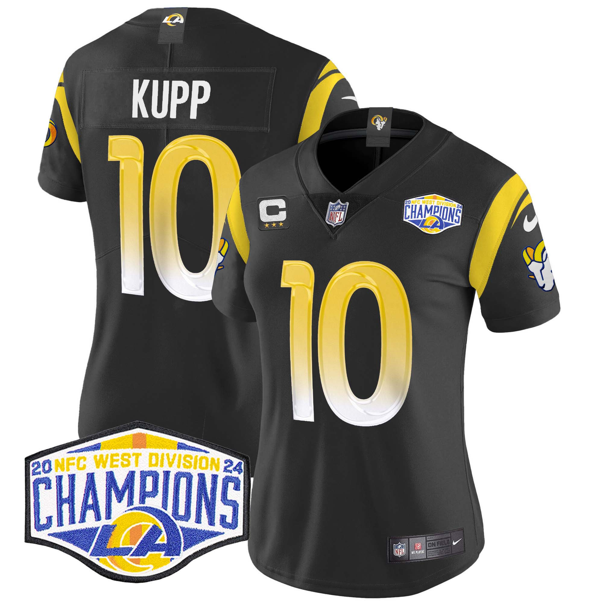 Women's Cooper Kupp Los Angeles Rams 2024 NFC West Division Champions Vapor Limited Black Jersey - All Stitched