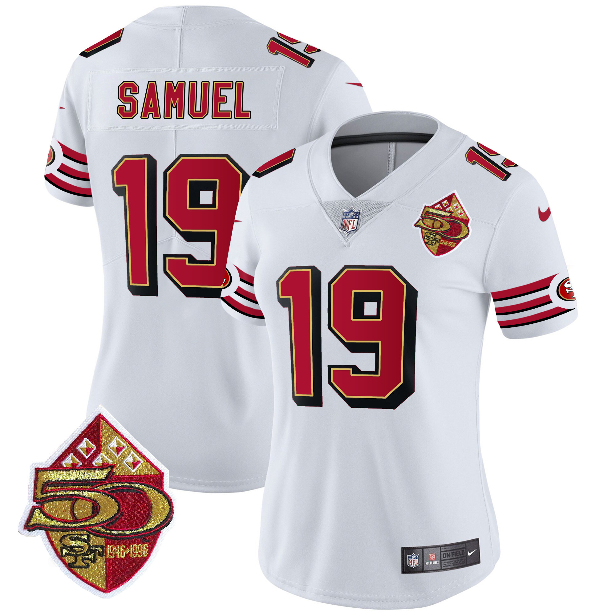 Women's Deebo Samuel San Francisco 49ers 1996 Throwback Vapor Limited White Jersey - All Stitched