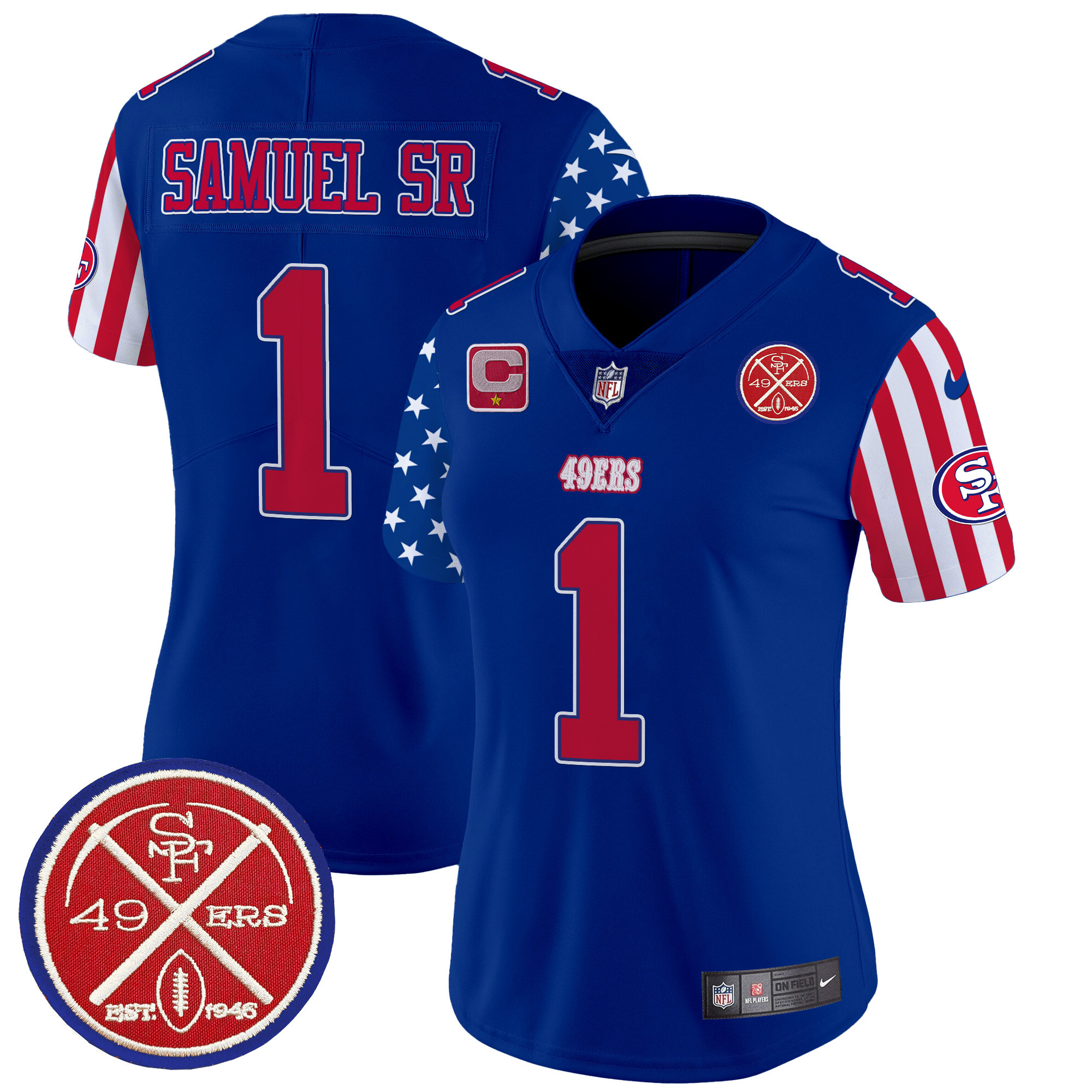 Women's Deebo Samuel San Francisco 49ers American Style Vapor Limited Royal Jersey - All Stitched