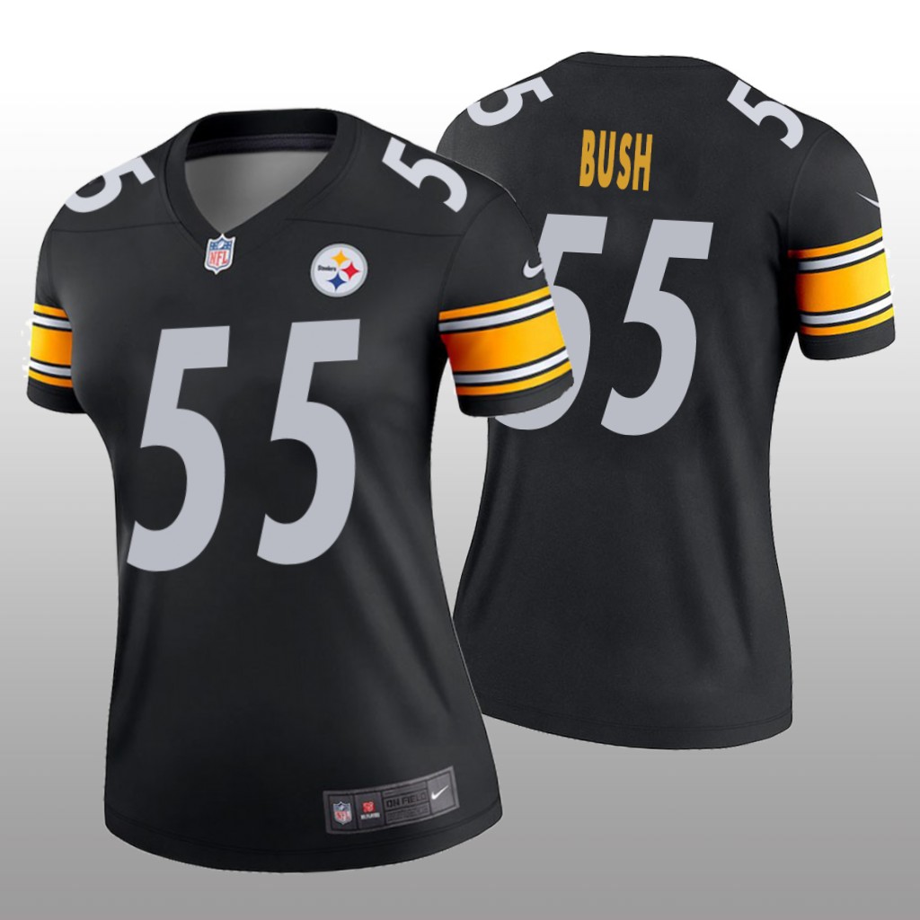 Women's Devin Bush #55 Pittsburgh Steelers Black Legend Jersey