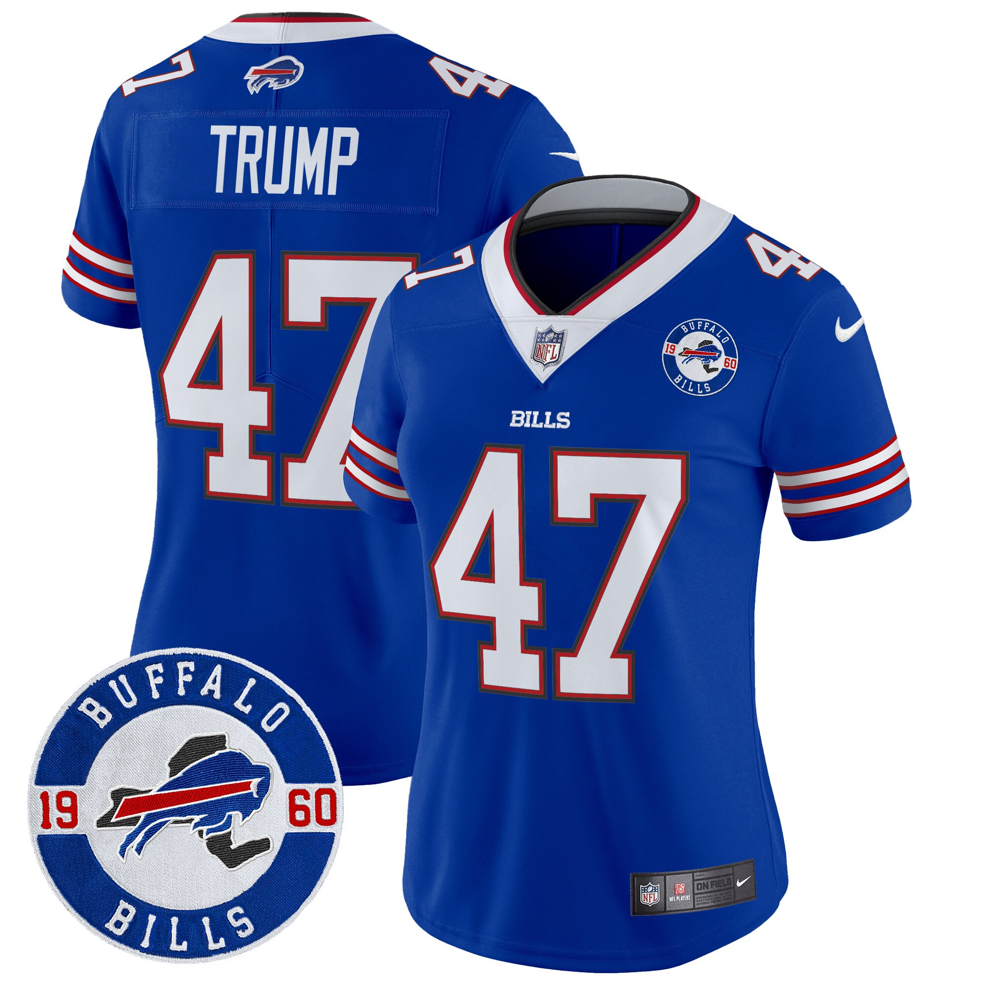 Women's Donald Trump Buffalo Bills 2024 Vapor Limited Royal Jersey - All Stitched