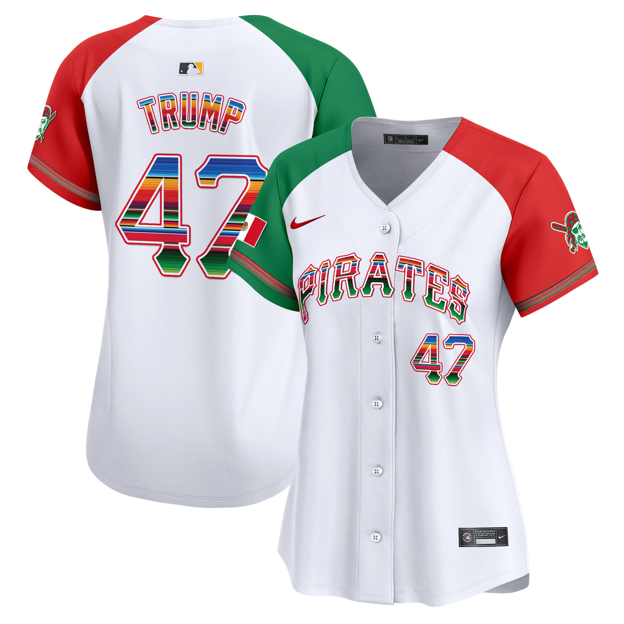 Women's Donald Trump Pittsburgh Pirates Mexico Vapor Premier Limited Alternate Jersey - All Stitched