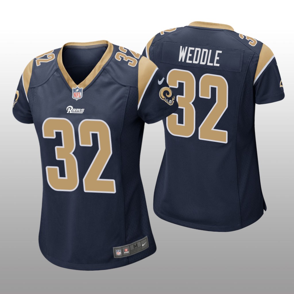 Women's Eric Weddle Los Angeles Rams Navy Game Jersey