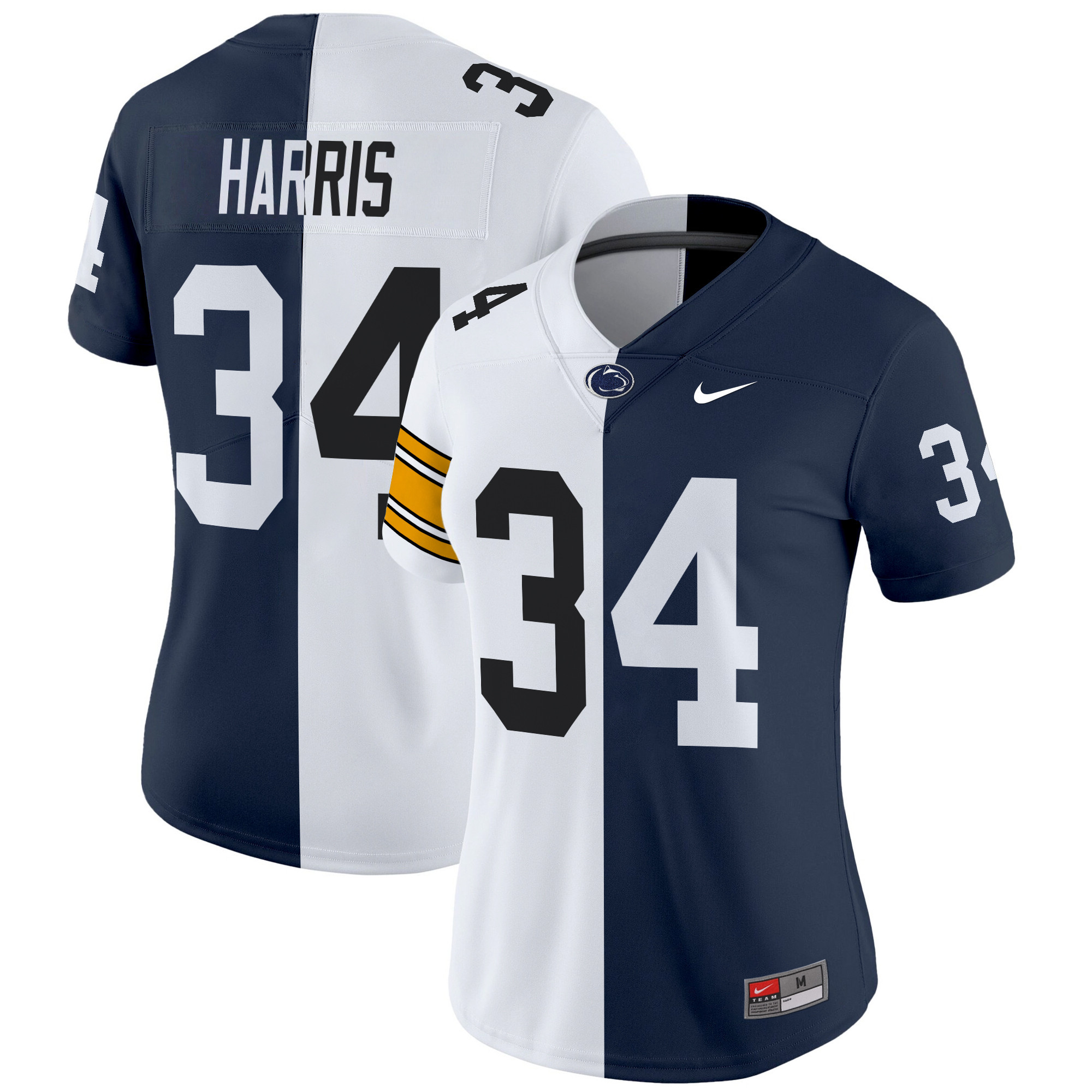 Women's Franco Harris Penn State Nittany Lions And Philadelphia Eagles Split Vapor Limited Jersey - All Stitched