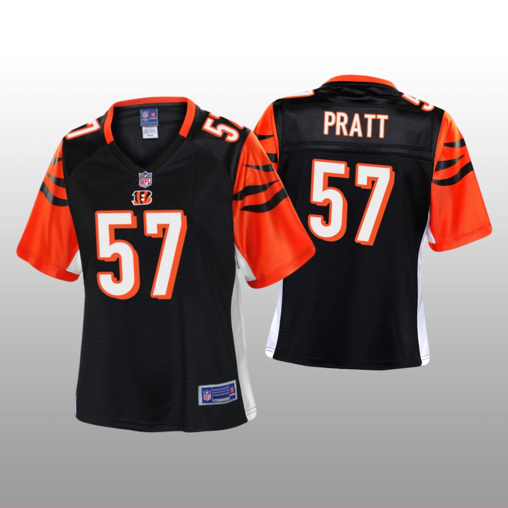 Women's Germaine Pratt #57 Cincinnati Bengals Black Pro Line Jersey