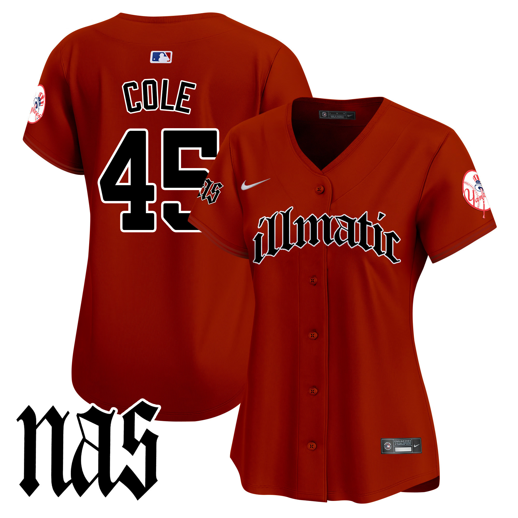 Women's Gerrit Cole New York Yankees Nas Illmatic Vapor Premier Limited Illmatic Jersey - All Stitched