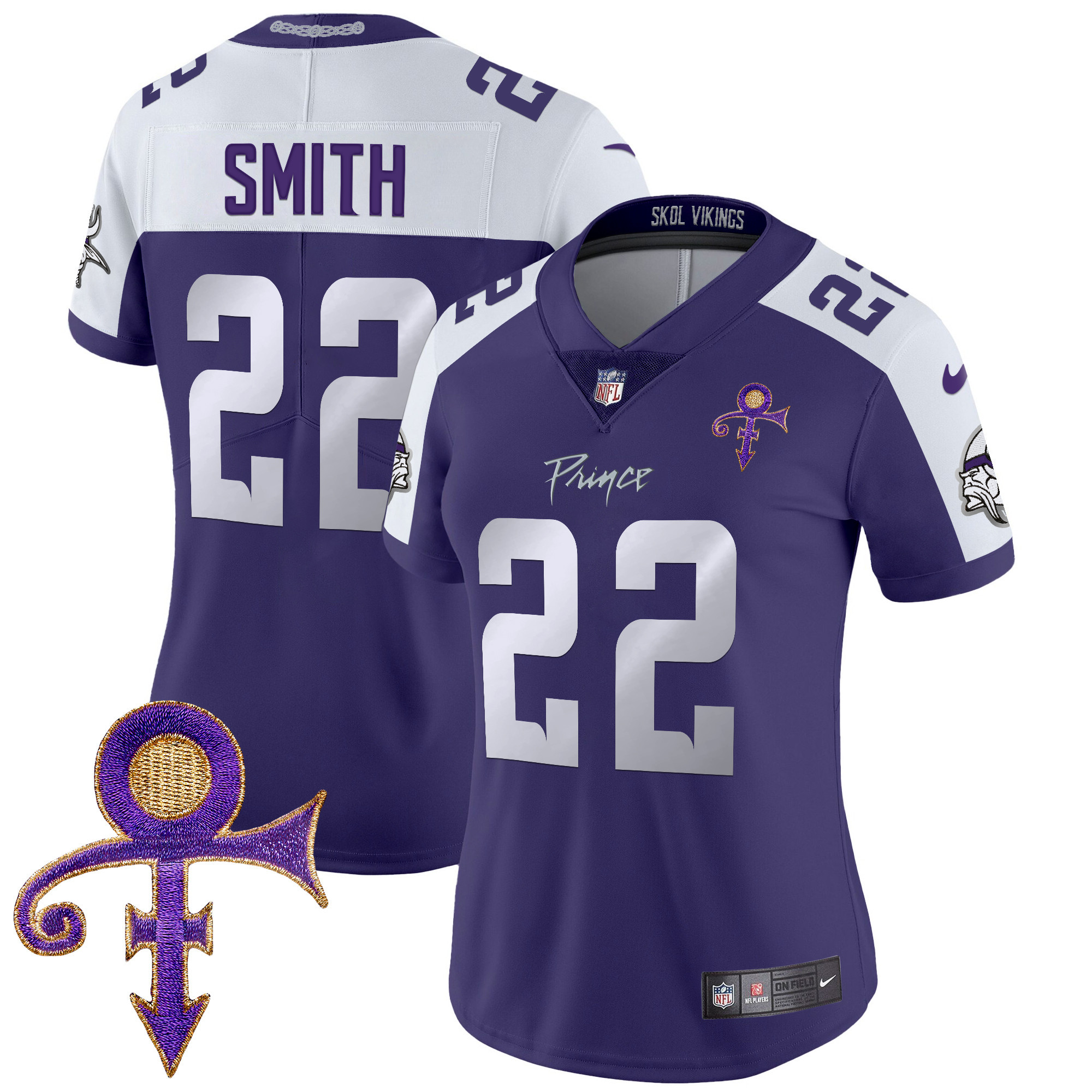 Women's Harrison Smith Minnesota Vikings 2024 Prince Vapor Limited Purple Alternate Jersey - All Stitched