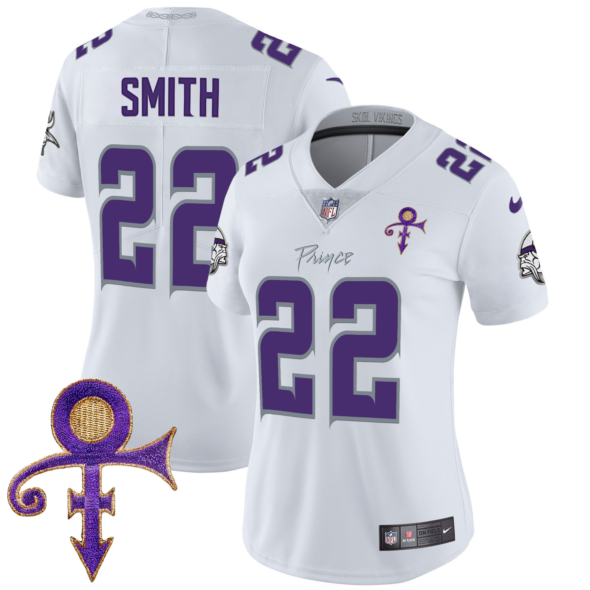 Women's Harrison Smith Minnesota Vikings 2024 Prince Vapor Limited White Limited Jersey - All Stitched