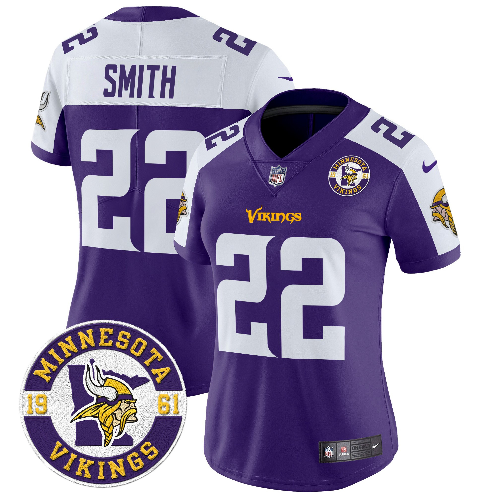 Women's Harrison Smith Minnesota Vikings 2024 Vapor Limited Purple Alternate Jersey - All Stitched
