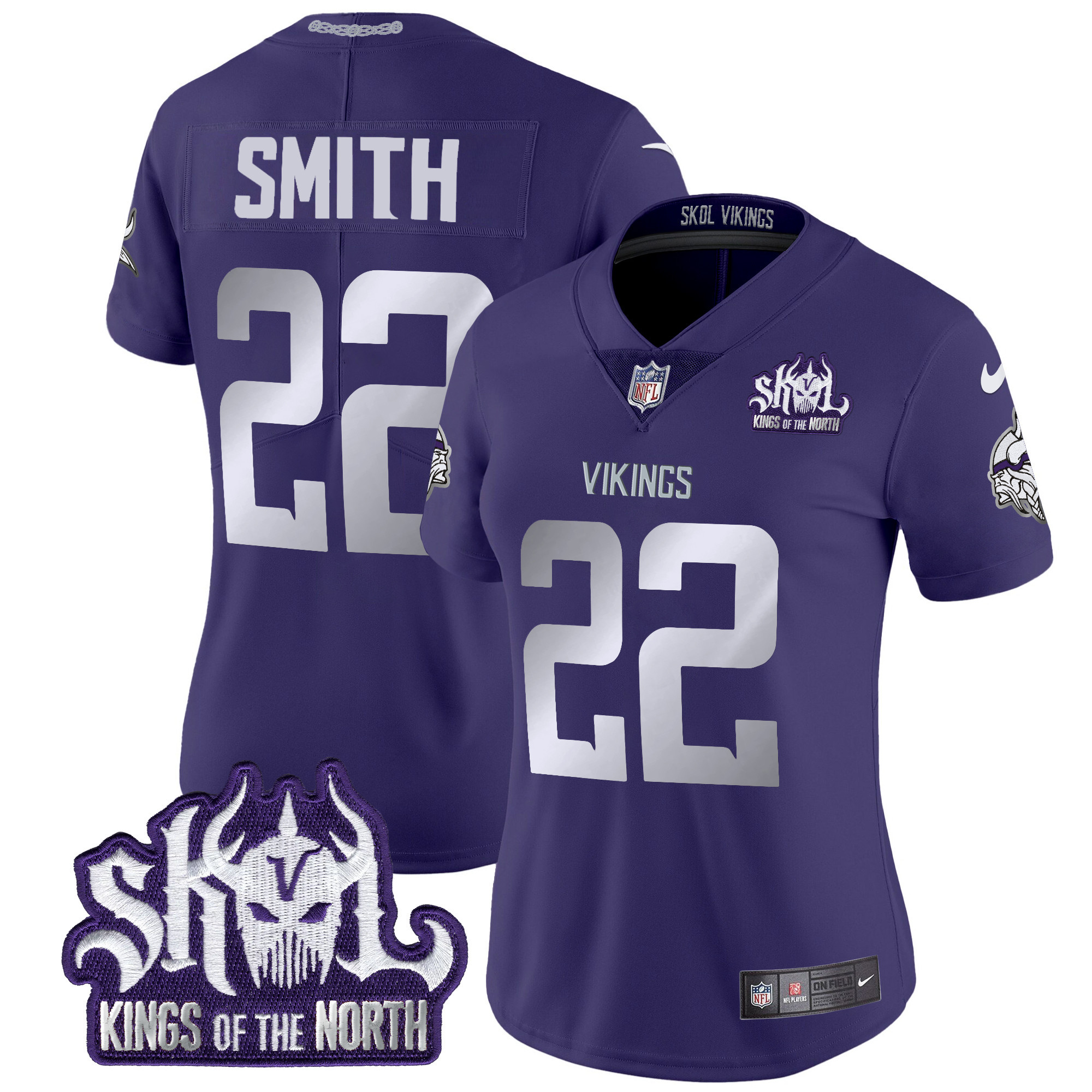 Women's Harrison Smith Minnesota Vikings 2024 Winter Warrior Skol Patch Vapor Limited Purple Jersey - All Stitched