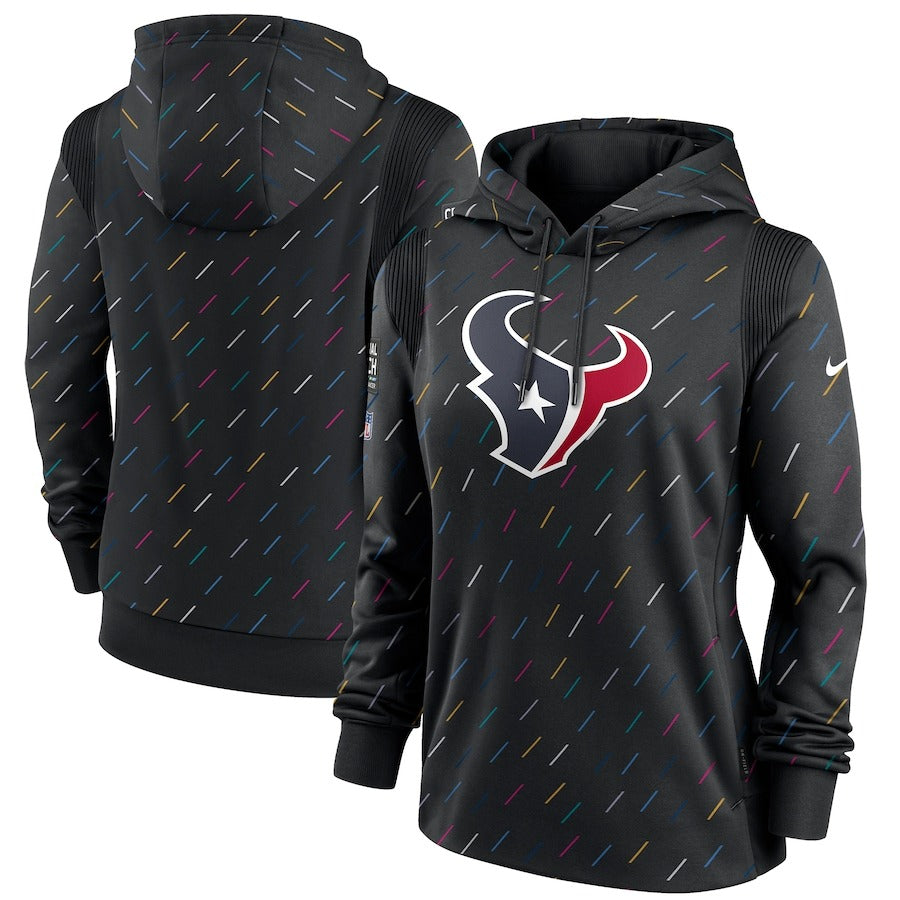 Women’s Houston Texans Nike Anthracite 2021 NFL Crucial Catch Therma Pullover Hoodie