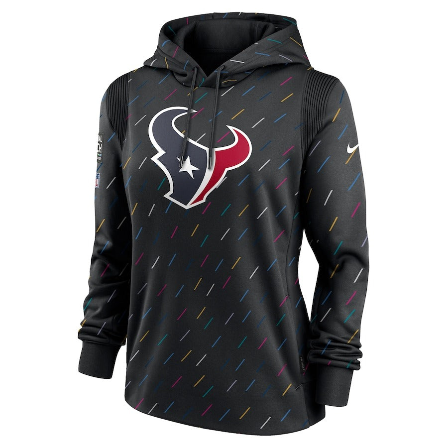 Women’s Houston Texans Nike Anthracite 2021 NFL Crucial Catch Therma Pullover Hoodie