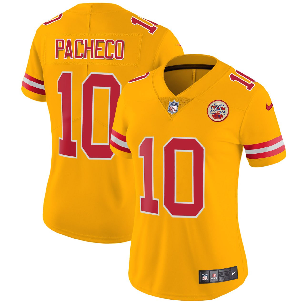 Women's Isiah Pacheco Kansas City Chiefs Yellow Yellow Jersey - All Stitched 