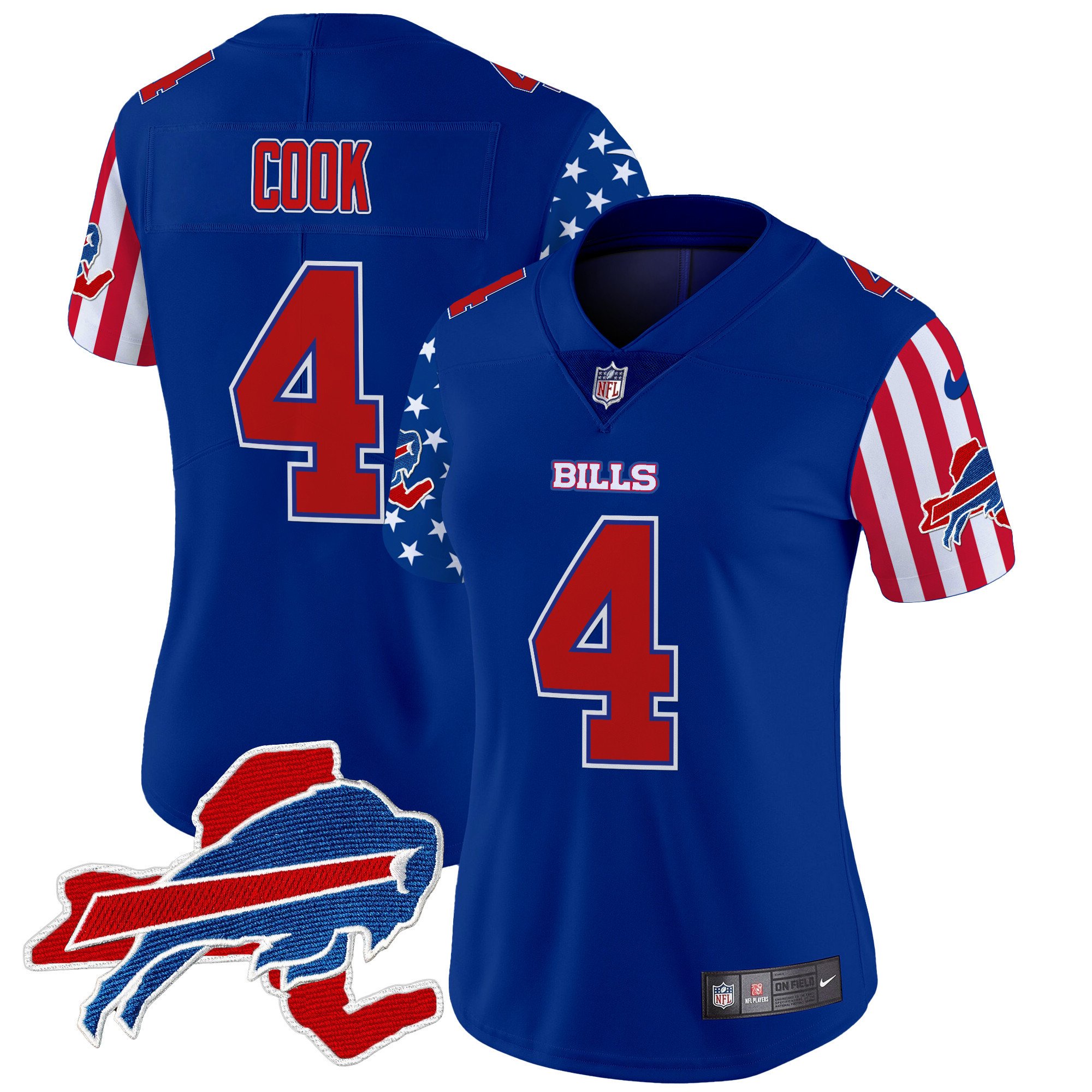 Women's James Cook Buffalo Bills American Style Vapor Limited Royal Jersey - All Stitched