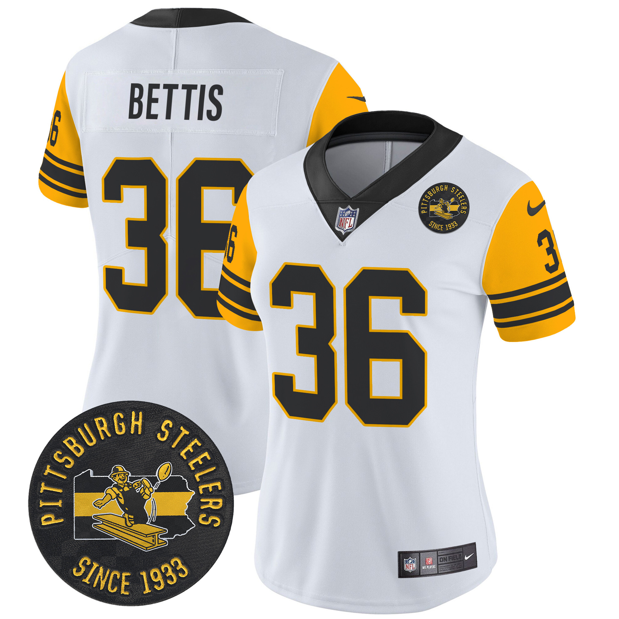 Women's Jerome Bettis Pittsburgh Steelers Throwback 1962 Vapor Limited White Jersey - All Stitched