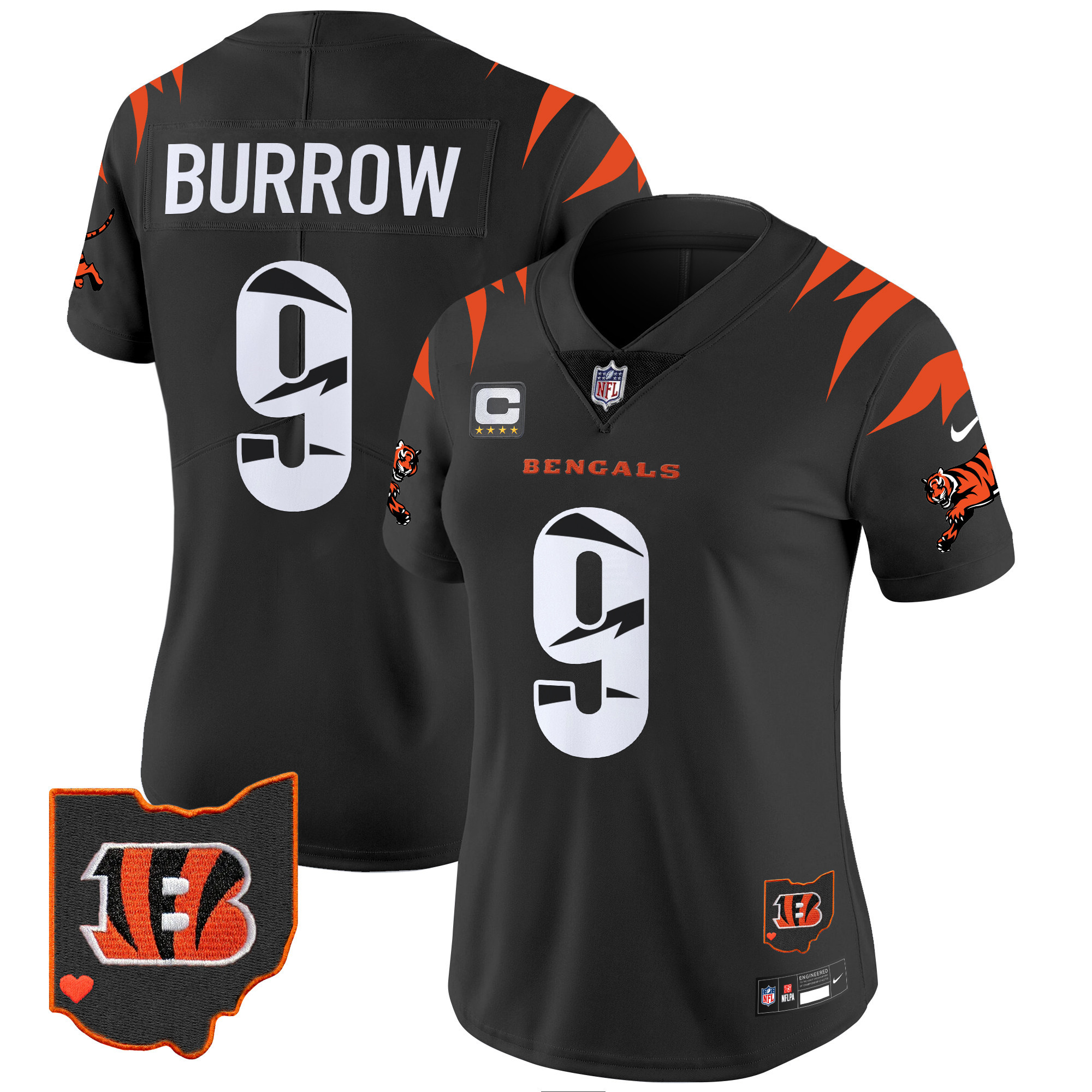 Women's Joe Burrow Cincinnati Bengals Special Vapor Limited Black Jersey - All Stitched