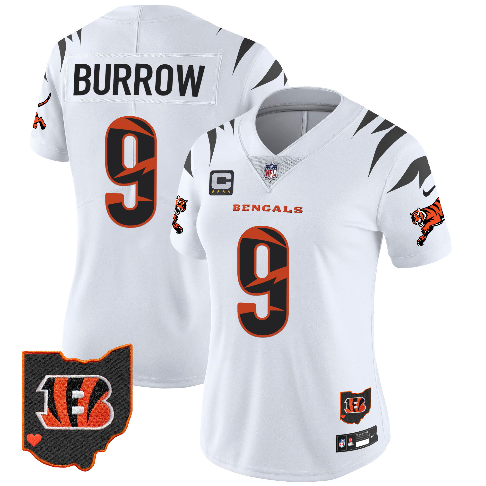 Women's Joe Burrow Cincinnati Bengals Special Vapor Limited White Jersey - All Stitched