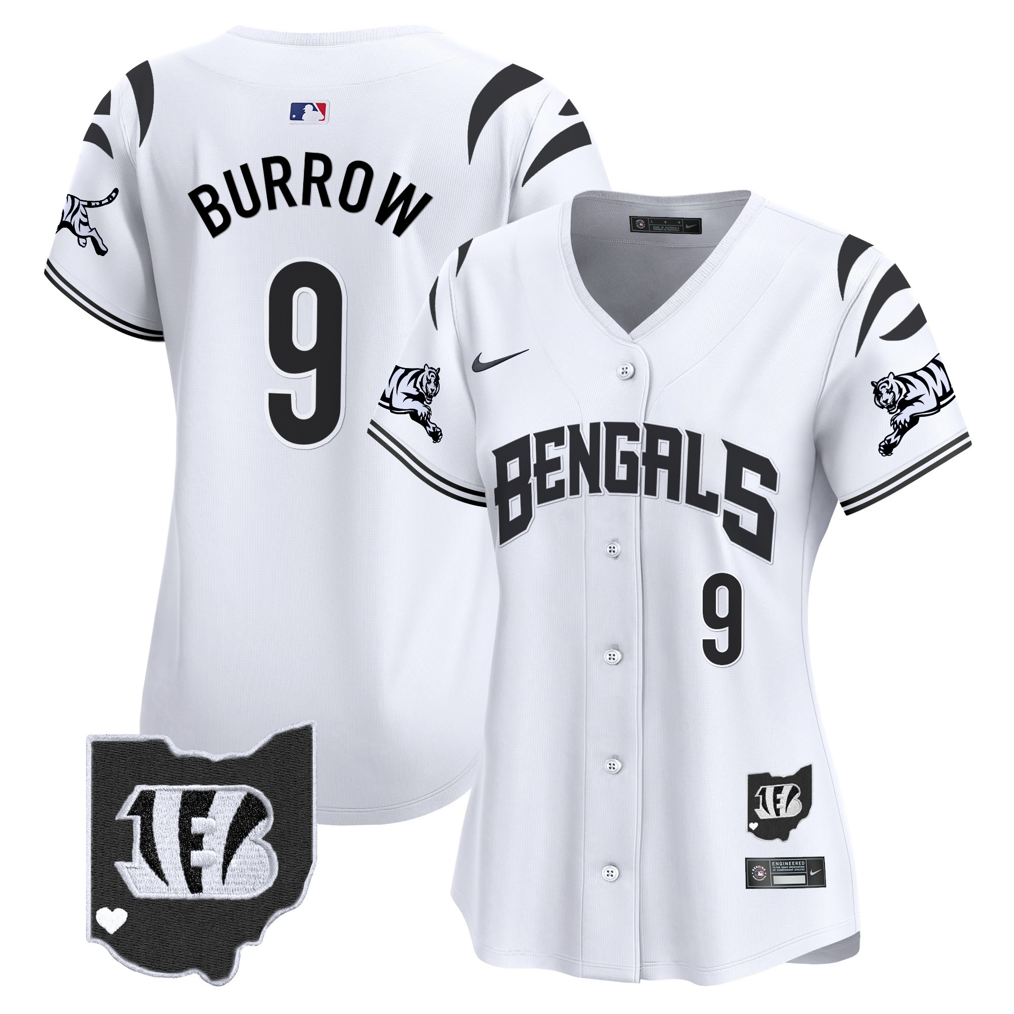 Women's Joe Burrow Cincinnati Bengals Vapor Premier Limited White Limited Jersey - All Stitched